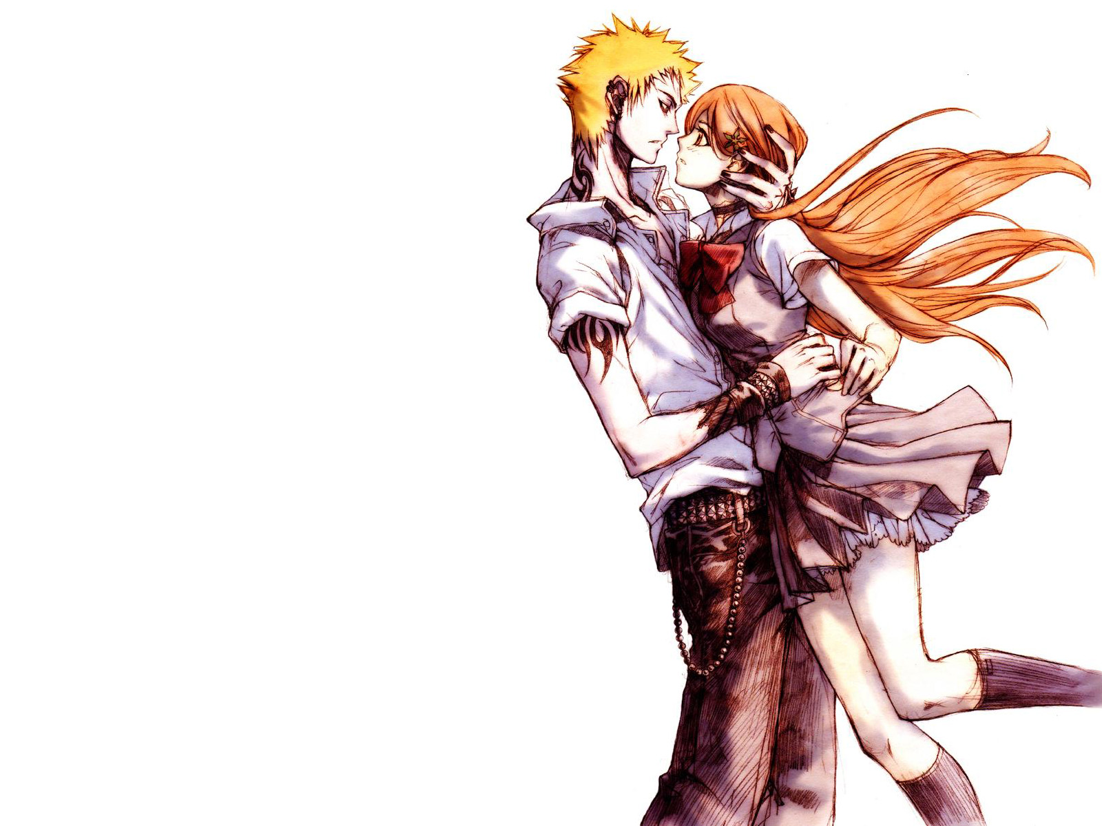 Desktop HD wallpaper: Anime, Bleach, Rukia Kuchiki, <b>Ichigo</b> Kurosaki free do...