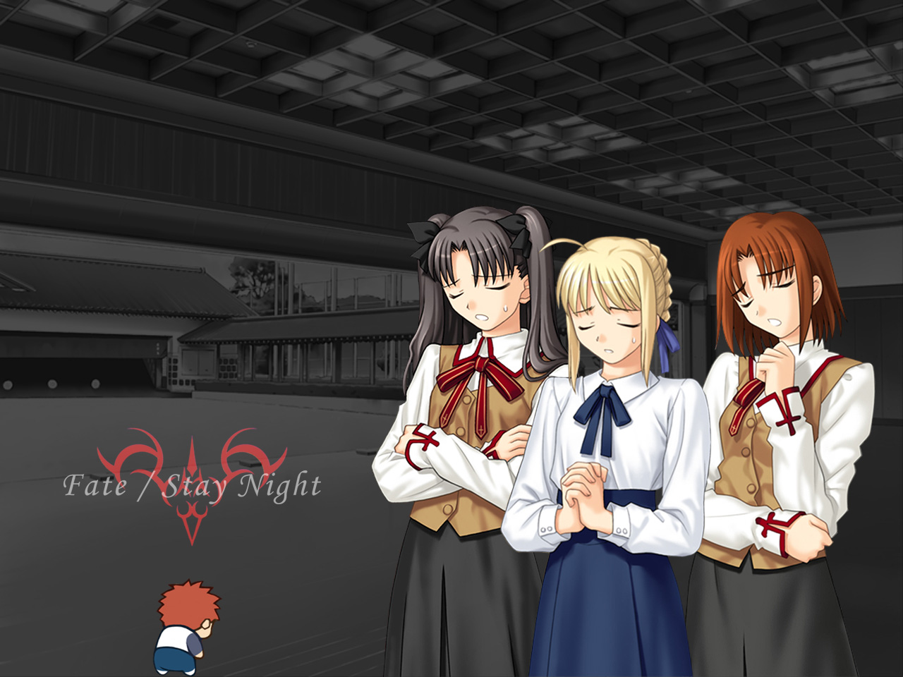Descarga gratuita de fondo de pantalla para móvil de Animado, Sable (Serie Destino), Fate/stay Night, Shiro Emiya, Rin Tohsaka, Sakura Matou.