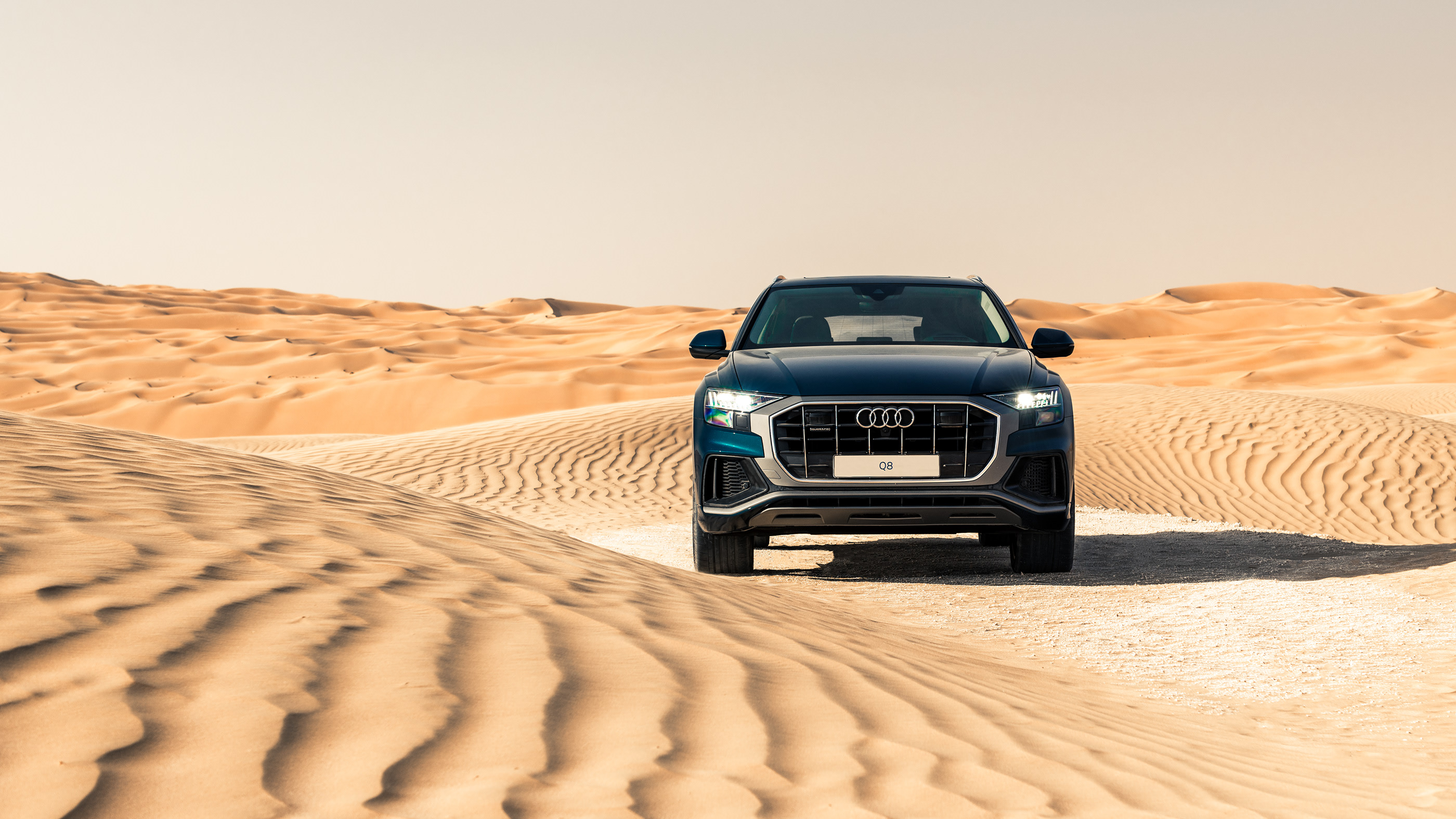 Download mobile wallpaper Audi, Desert, Car, Suv, Audi Q8, Vehicles for free.