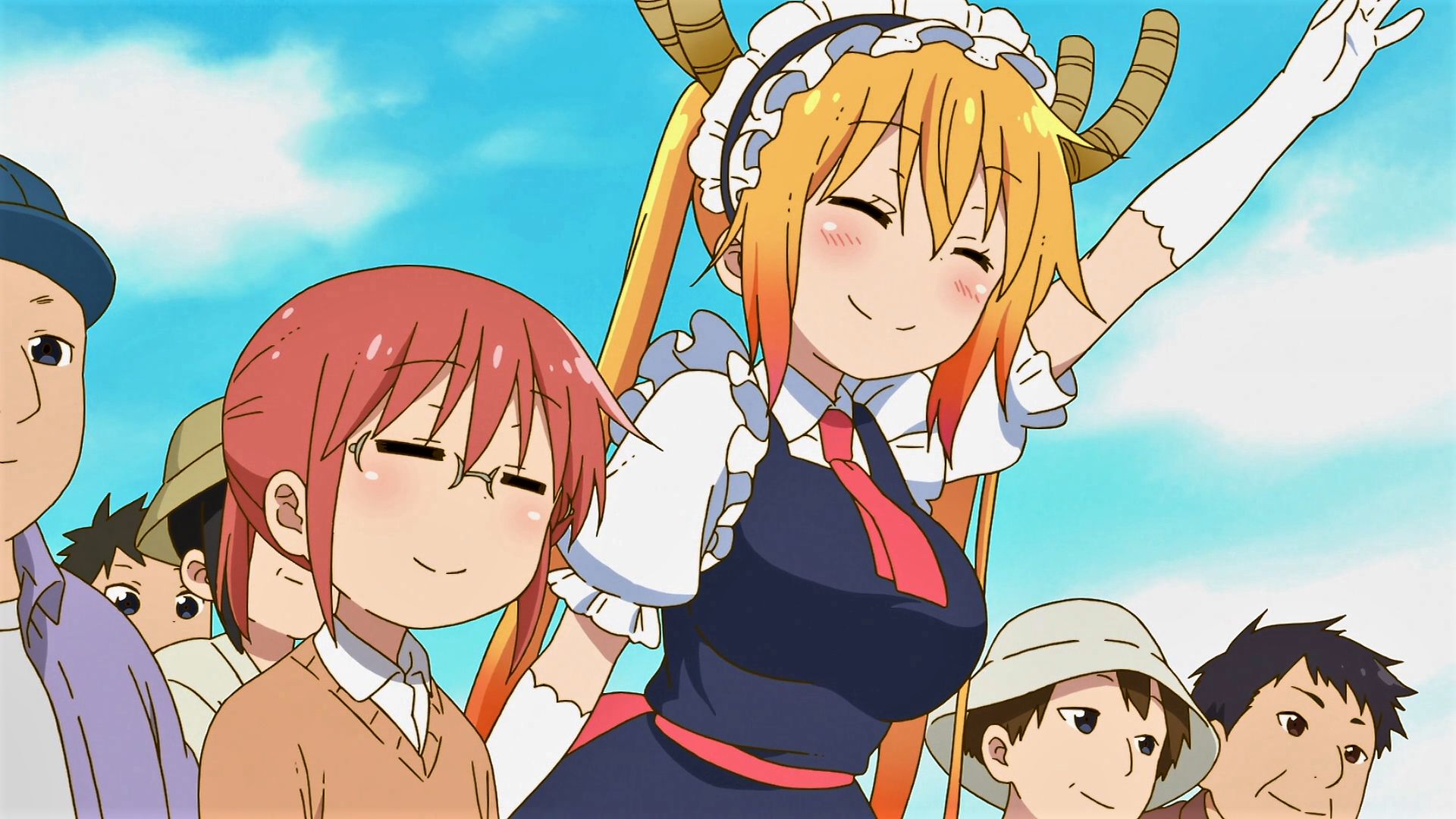 anime, miss kobayashi's dragon maid, kobayashi (miss kobayashi's dragon maid), tohru (miss kobayashi's dragon maid)