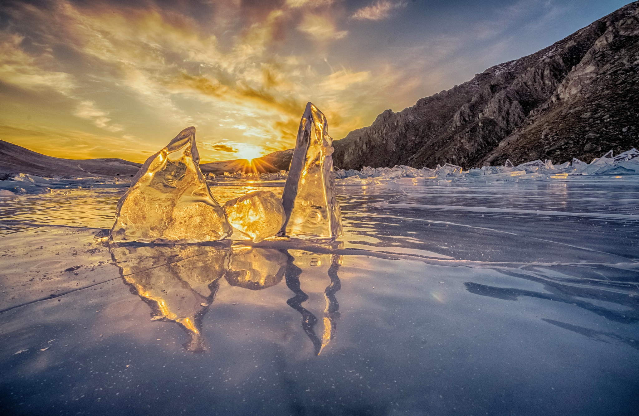 Descarga gratis la imagen Naturaleza, Hielo, Tierra/naturaleza, Reflejo en el escritorio de tu PC