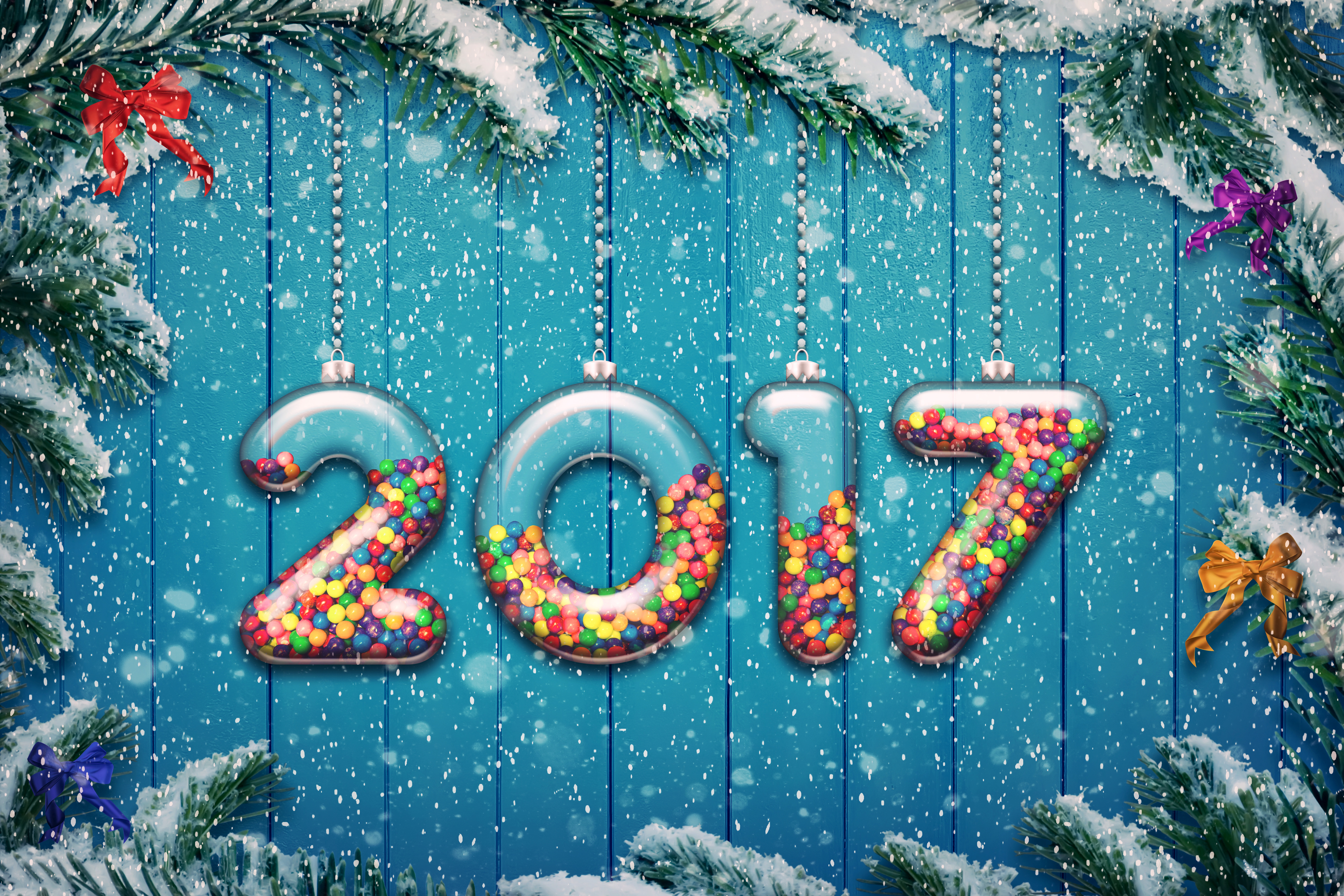 Завантажити шпалери Новий Рік 2017 на телефон безкоштовно