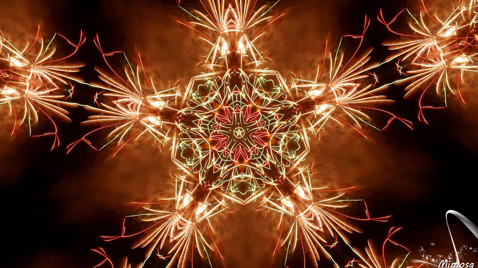 Download mobile wallpaper Abstract, Bright, Pattern, Colors, Kaleidoscope, Star for free.