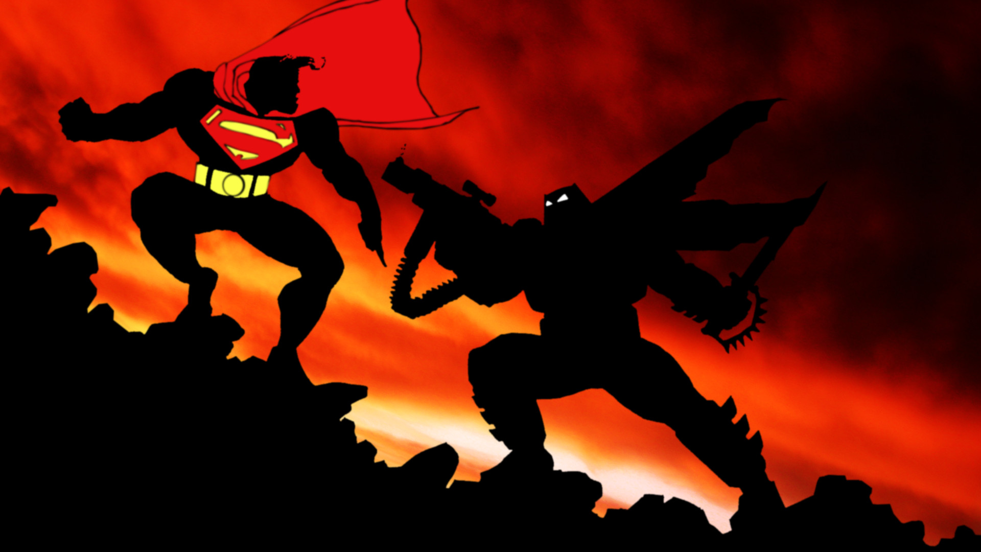 421207壁紙のダウンロード漫画, バットマン: ダークナイト リターンズ, バットマン, スーパーマン, ダークナイトリターンズ-スクリーンセーバーと写真を無料で
