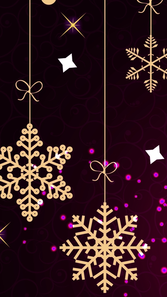 Download mobile wallpaper Purple, Artistic, Snowflake, Star for free.