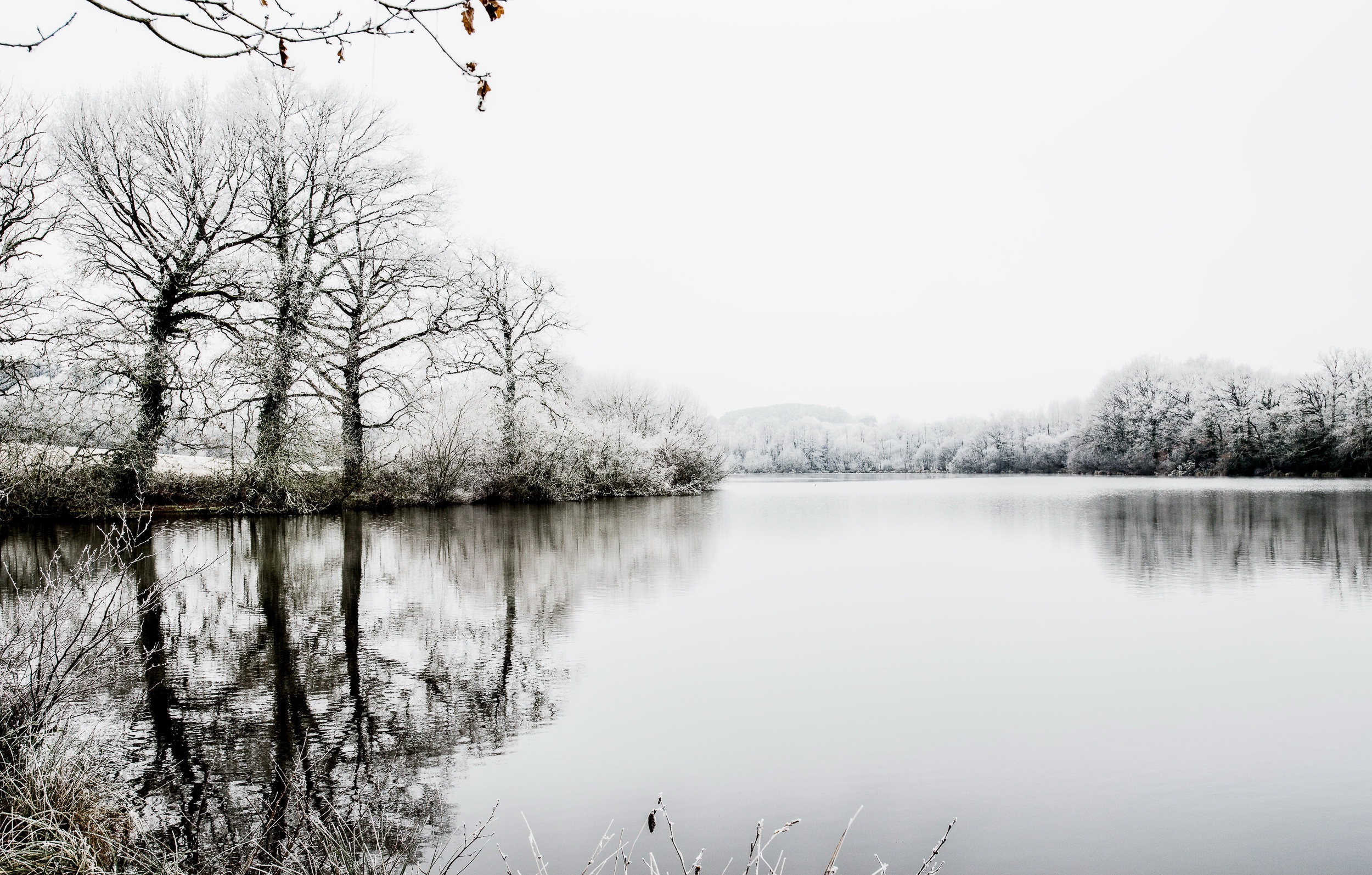 Download mobile wallpaper Winter, Nature, Lakes, Lake, Reflection, Earth for free.