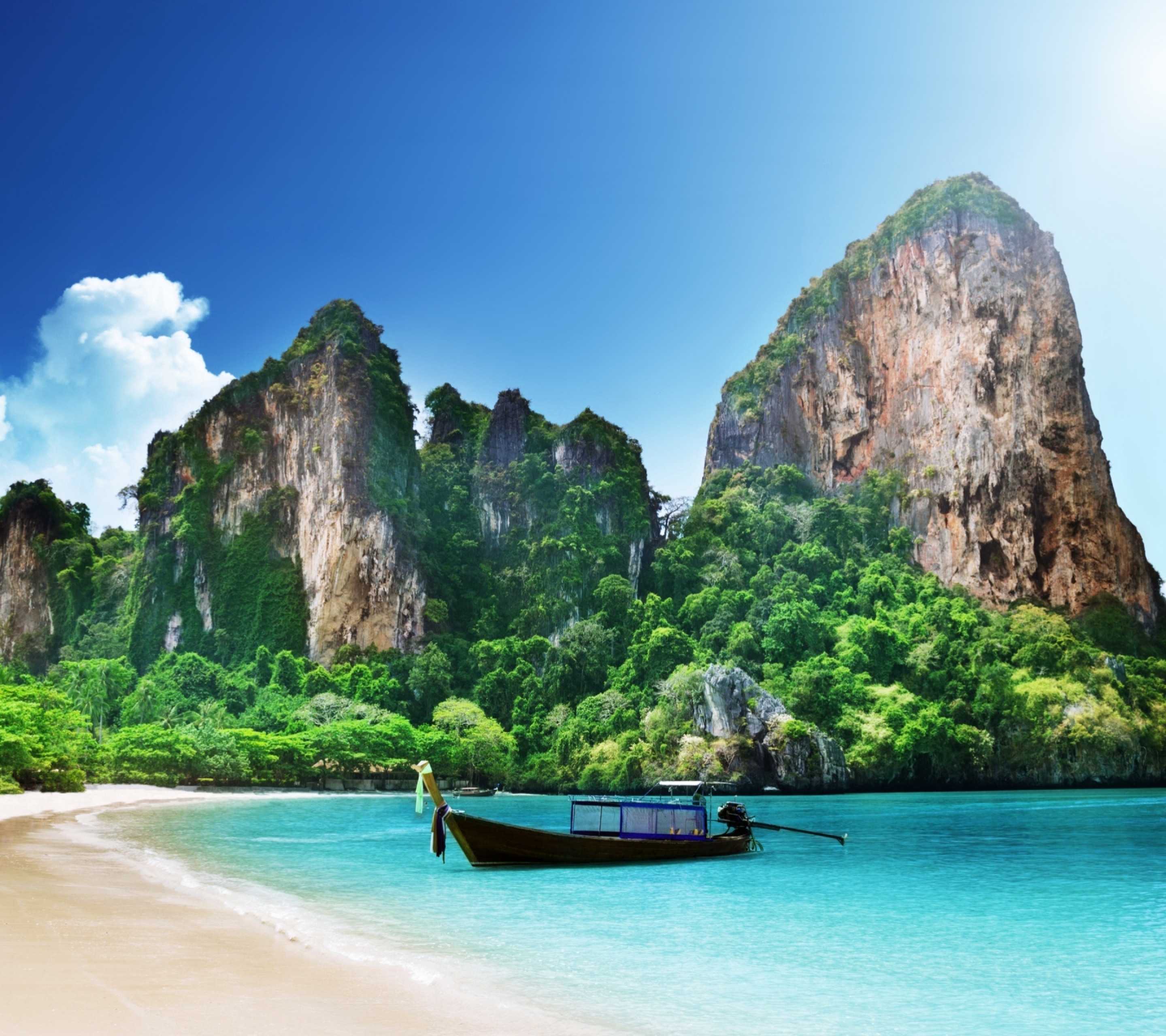 Descarga gratis la imagen Naturaleza, Playa, Isla, Barco, Fotografía, Tailandia, Playa Railay en el escritorio de tu PC