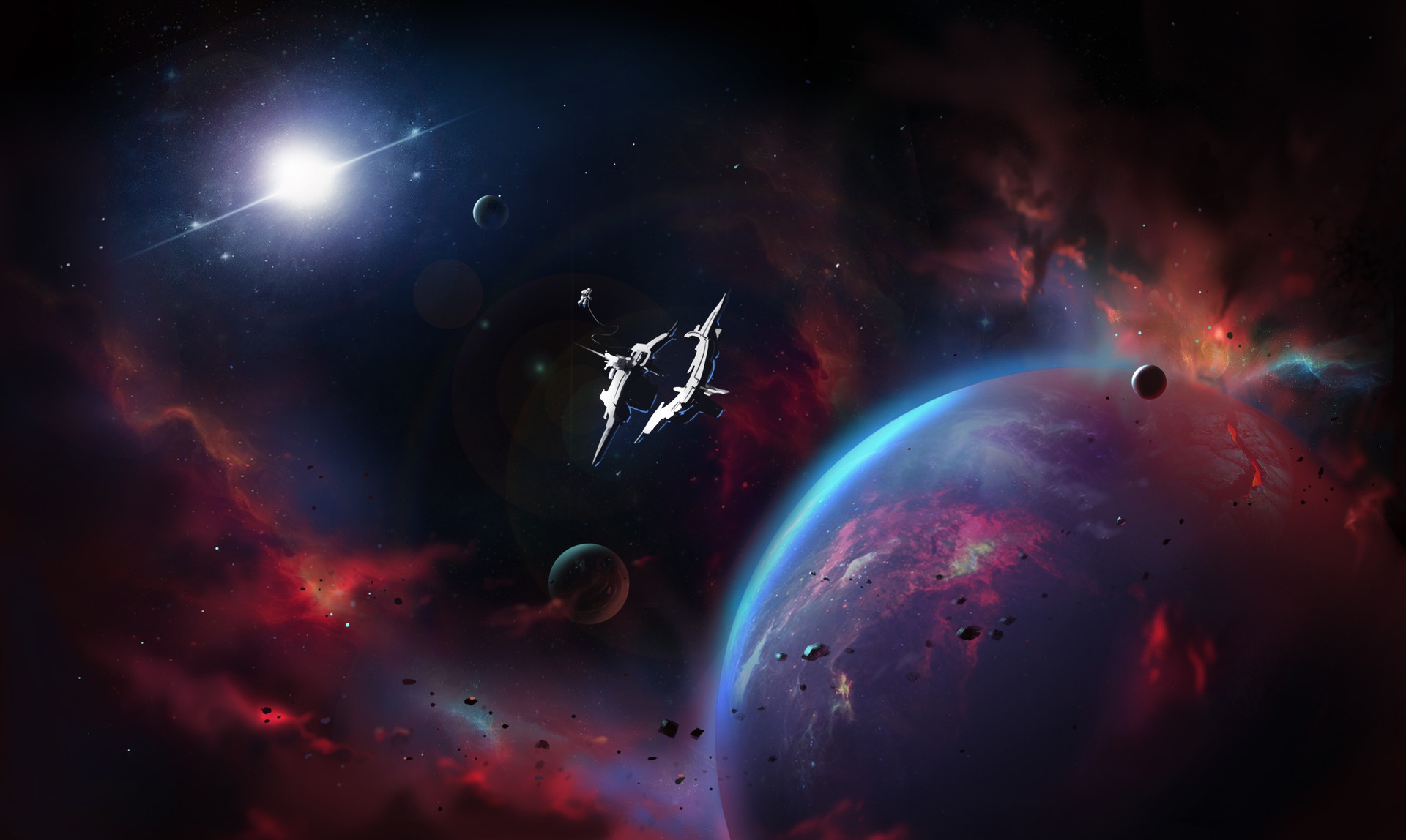 Handy-Wallpaper Planet, Science Fiction, Astronaut, Weltraum kostenlos herunterladen.