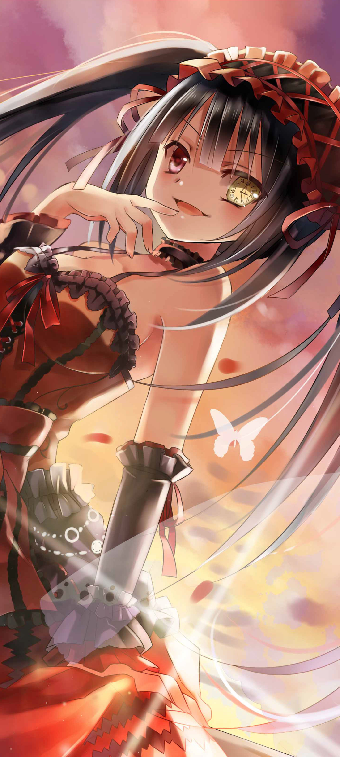 Handy-Wallpaper Animes, Datum A Live, Kurumi Tokisaki kostenlos herunterladen.