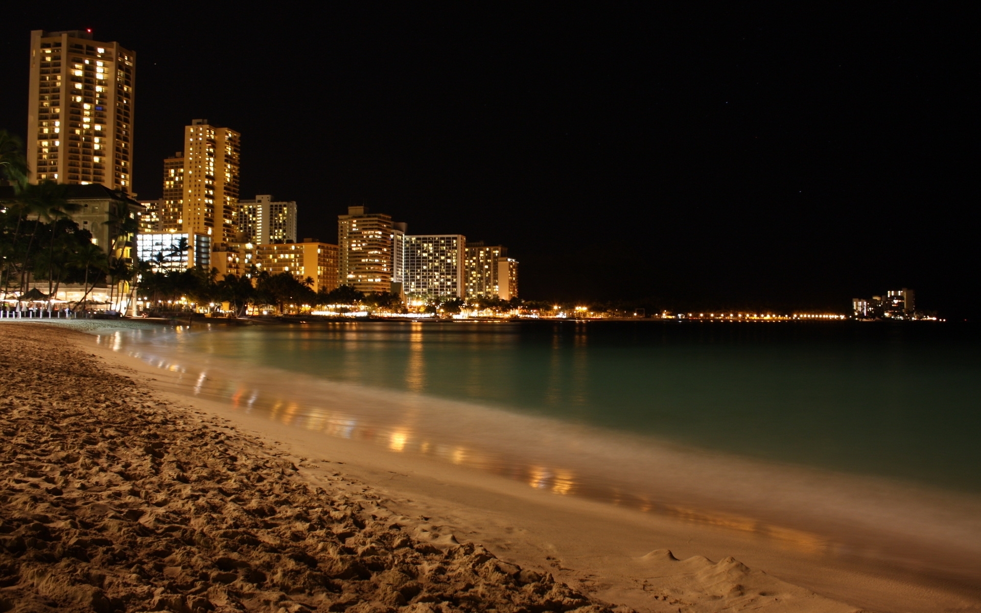 Descarga gratuita de fondo de pantalla para móvil de Paisaje, Noche, Playa.