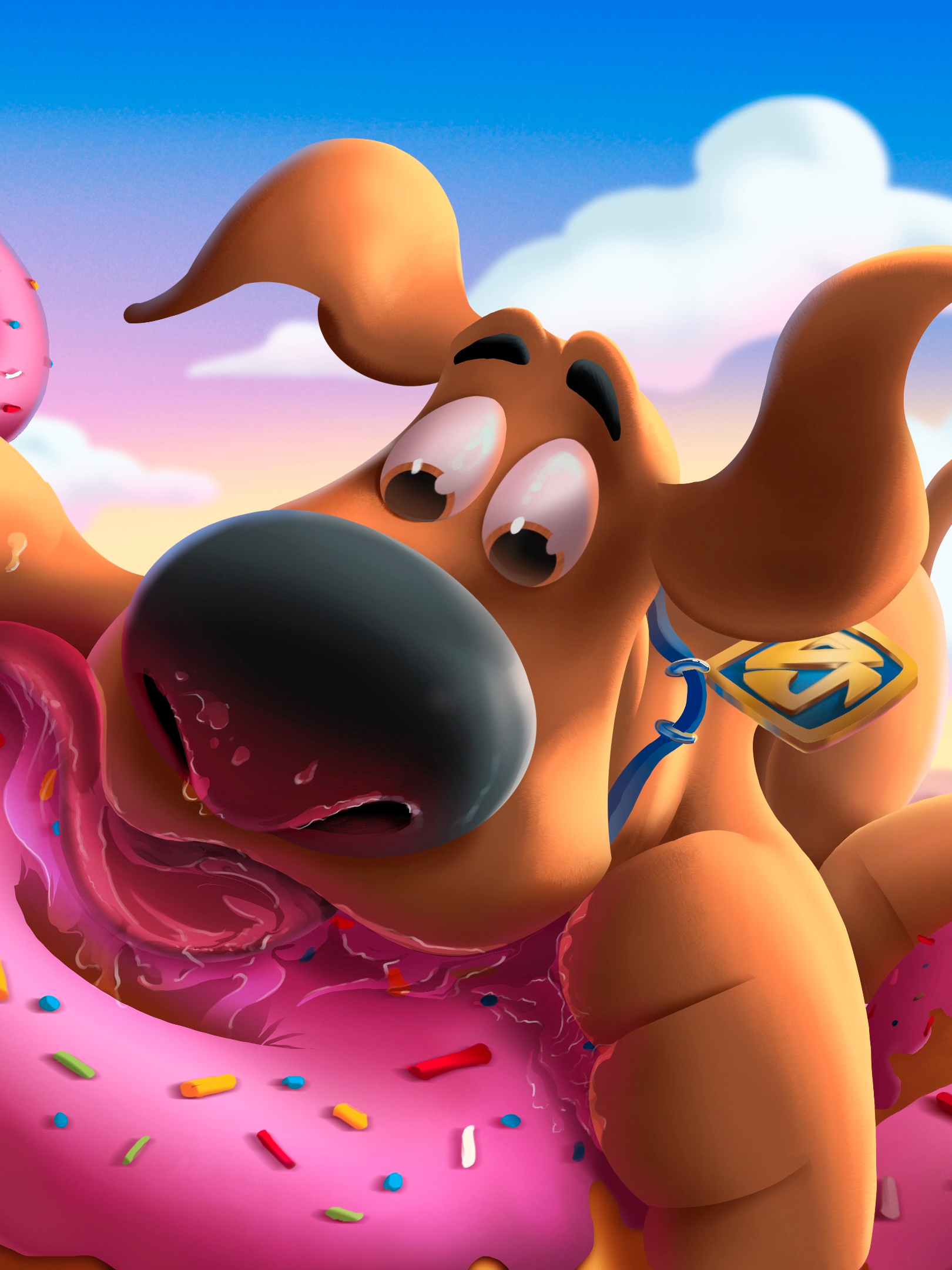 Descarga gratuita de fondo de pantalla para móvil de Rosquilla, Películas, Donut, Scooby Doo, ¡scooby!.