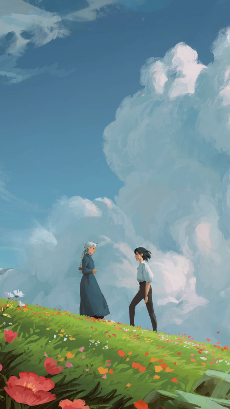 Download mobile wallpaper Anime, Cloud, Howl's Moving Castle for free.