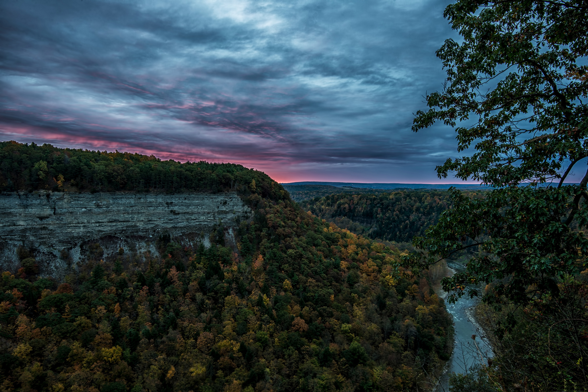 earth, landscape, forest, letchworth state park, mountain, river, wyoming