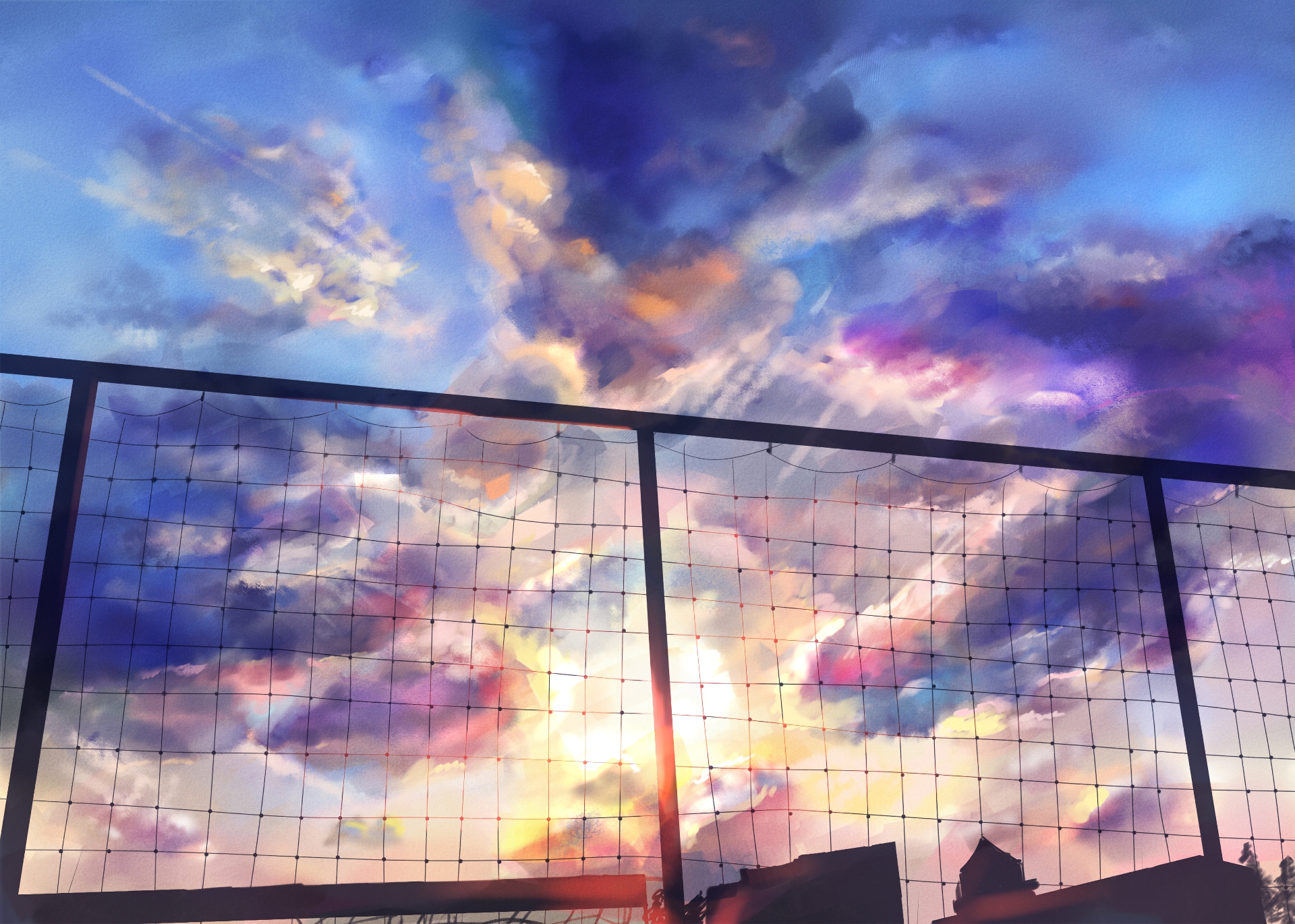 Free download wallpaper Anime, Sky on your PC desktop