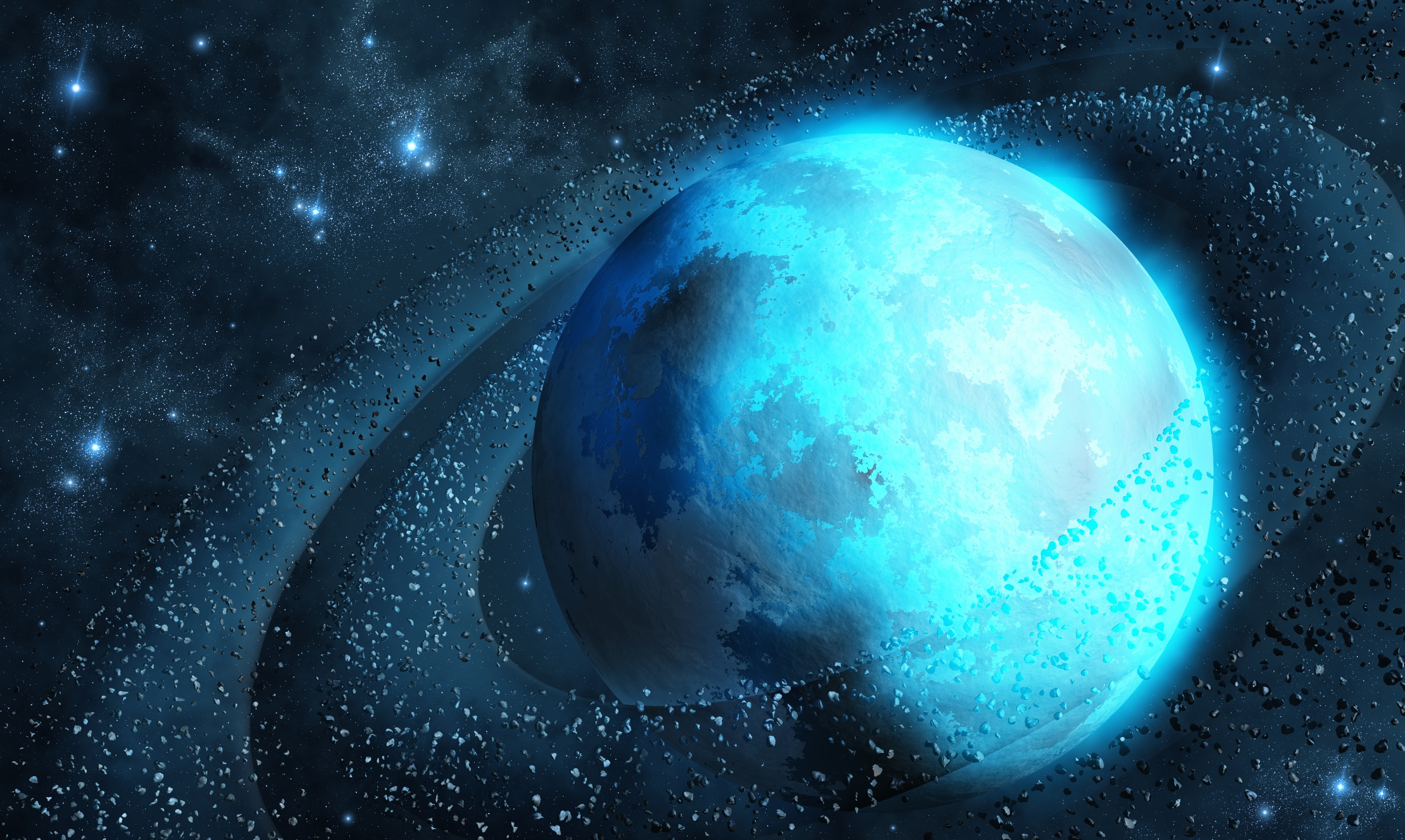 169951 télécharger le fond d'écran science fiction, anneau planétaire, bleu, planète, bague - économiseurs d'écran et images gratuitement