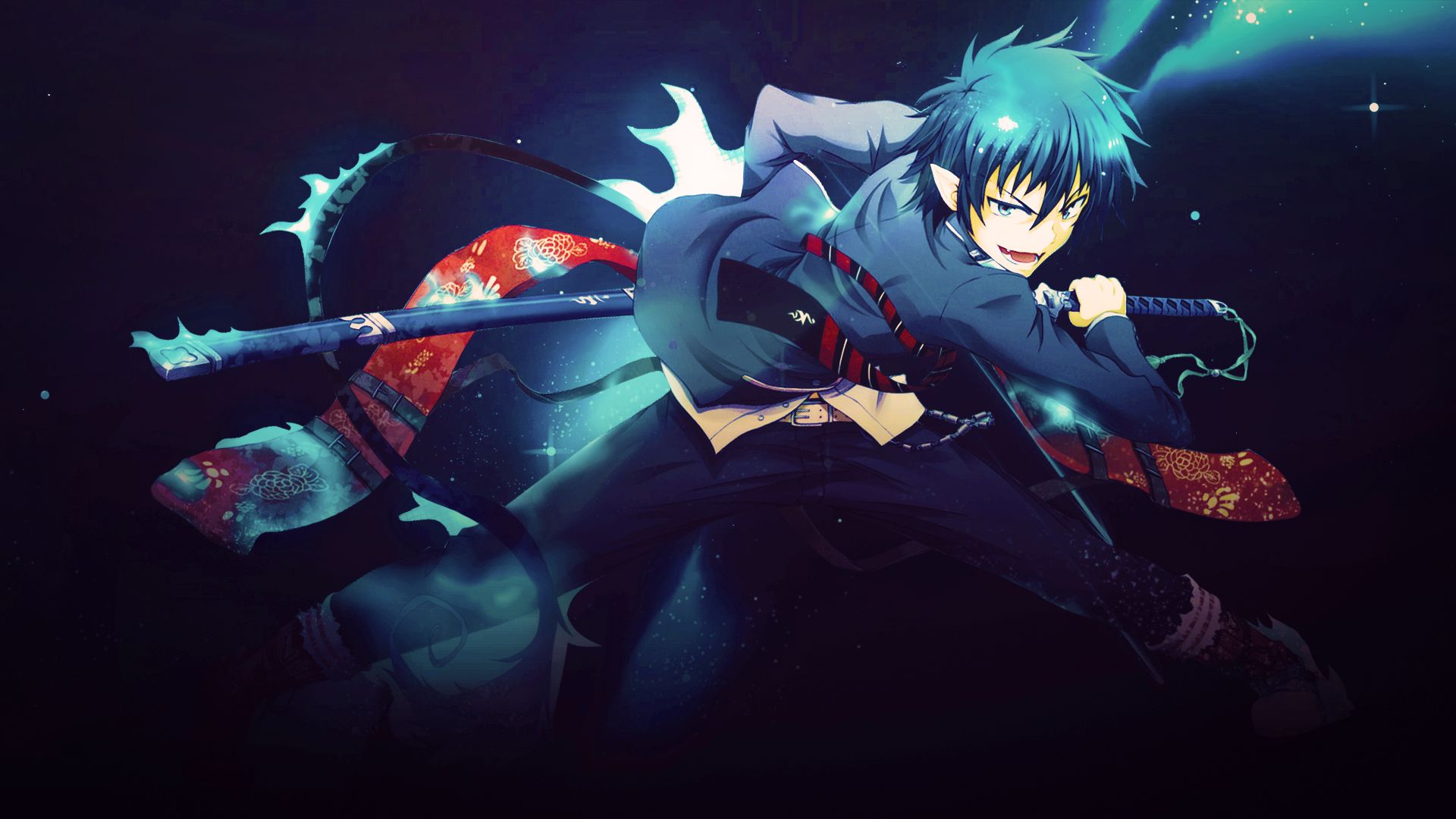 Download mobile wallpaper Anime, Pointed Ears, Blue Exorcist, Rin Okumura, Ao No Exorcist for free.