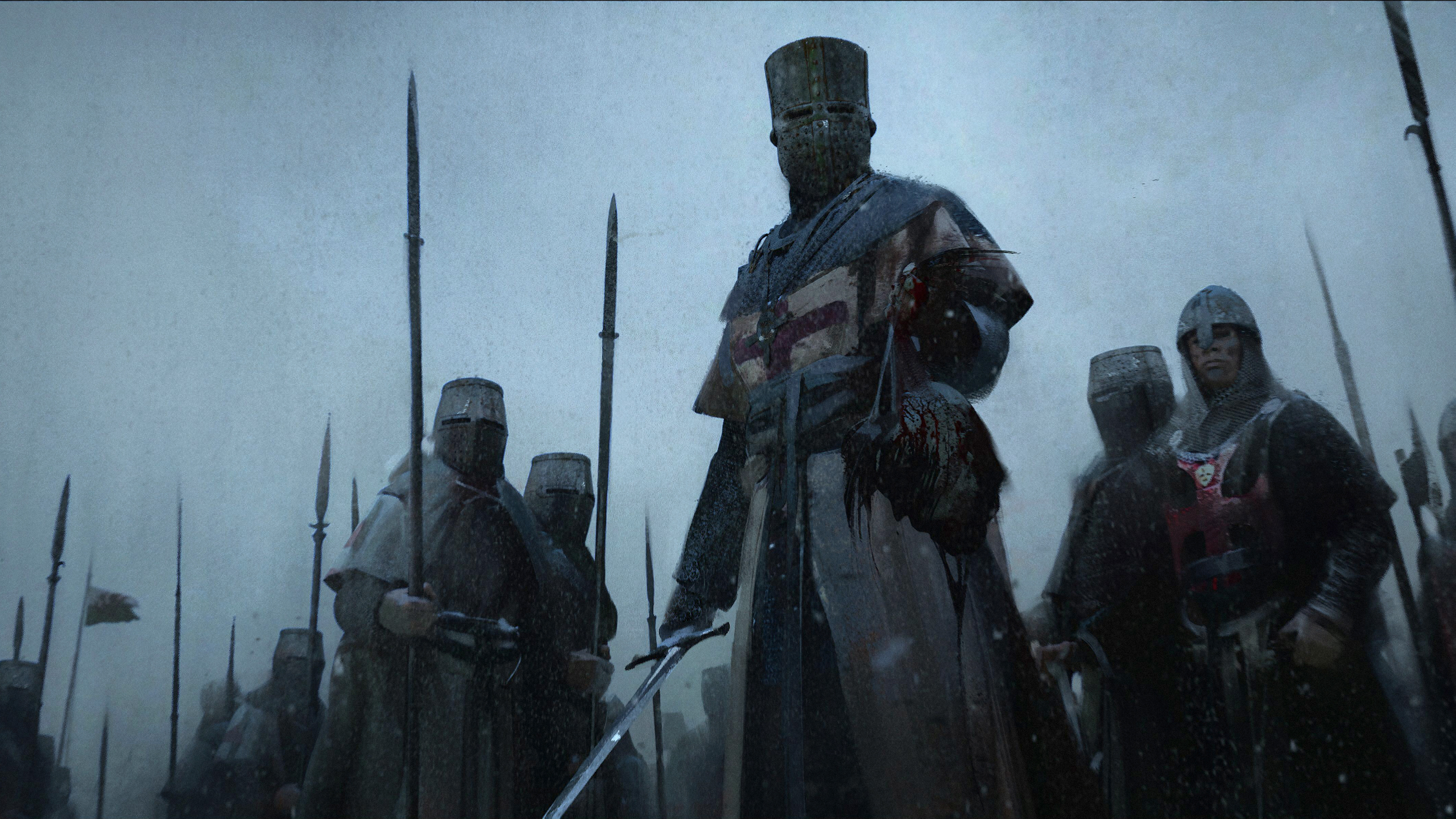 Free download wallpaper Fantasy, Knight, Sword, Army, Templar on your PC desktop