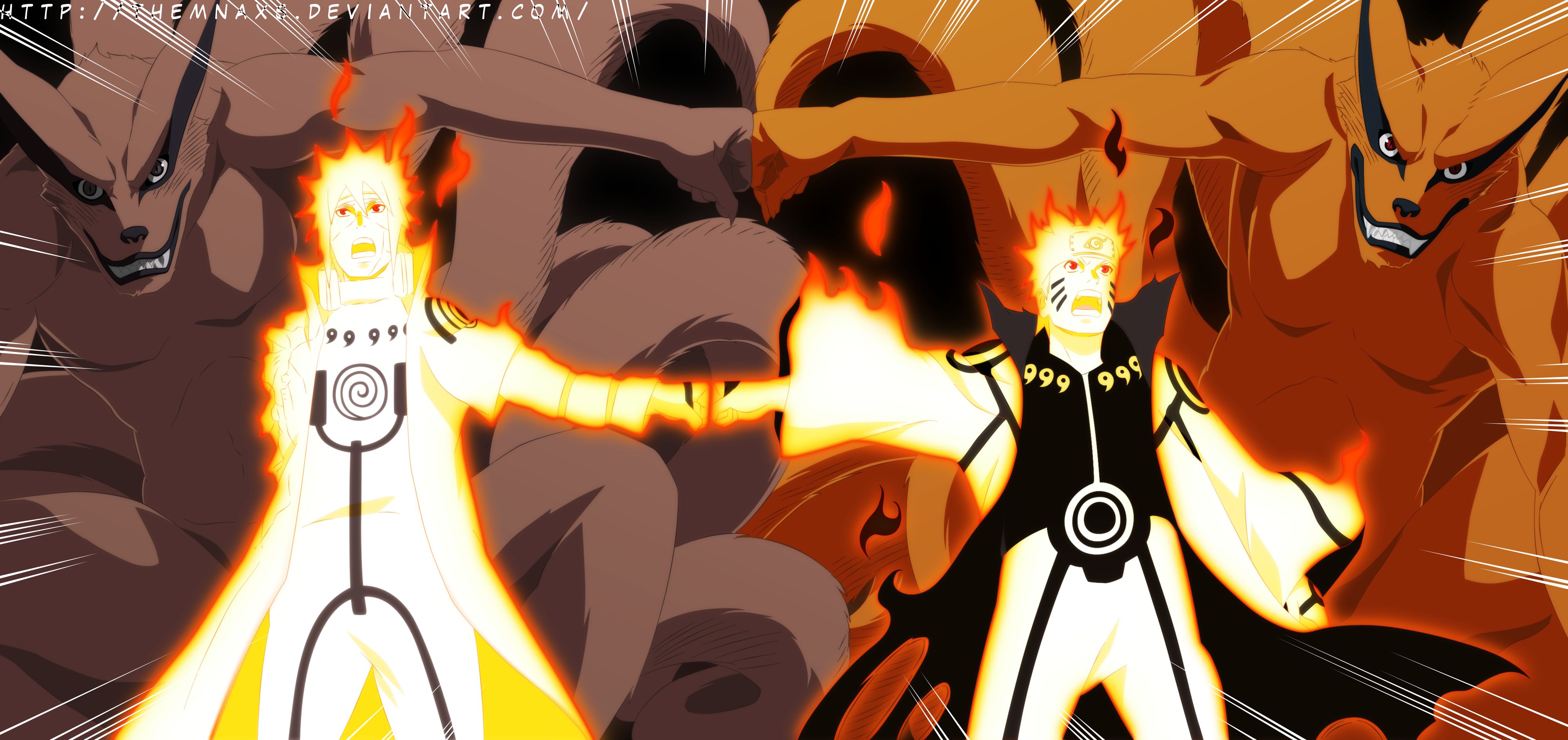 Descarga gratuita de fondo de pantalla para móvil de Naruto, Animado, Minato Namikaze, Naruto Uzumaki, Sabio (Naruto).