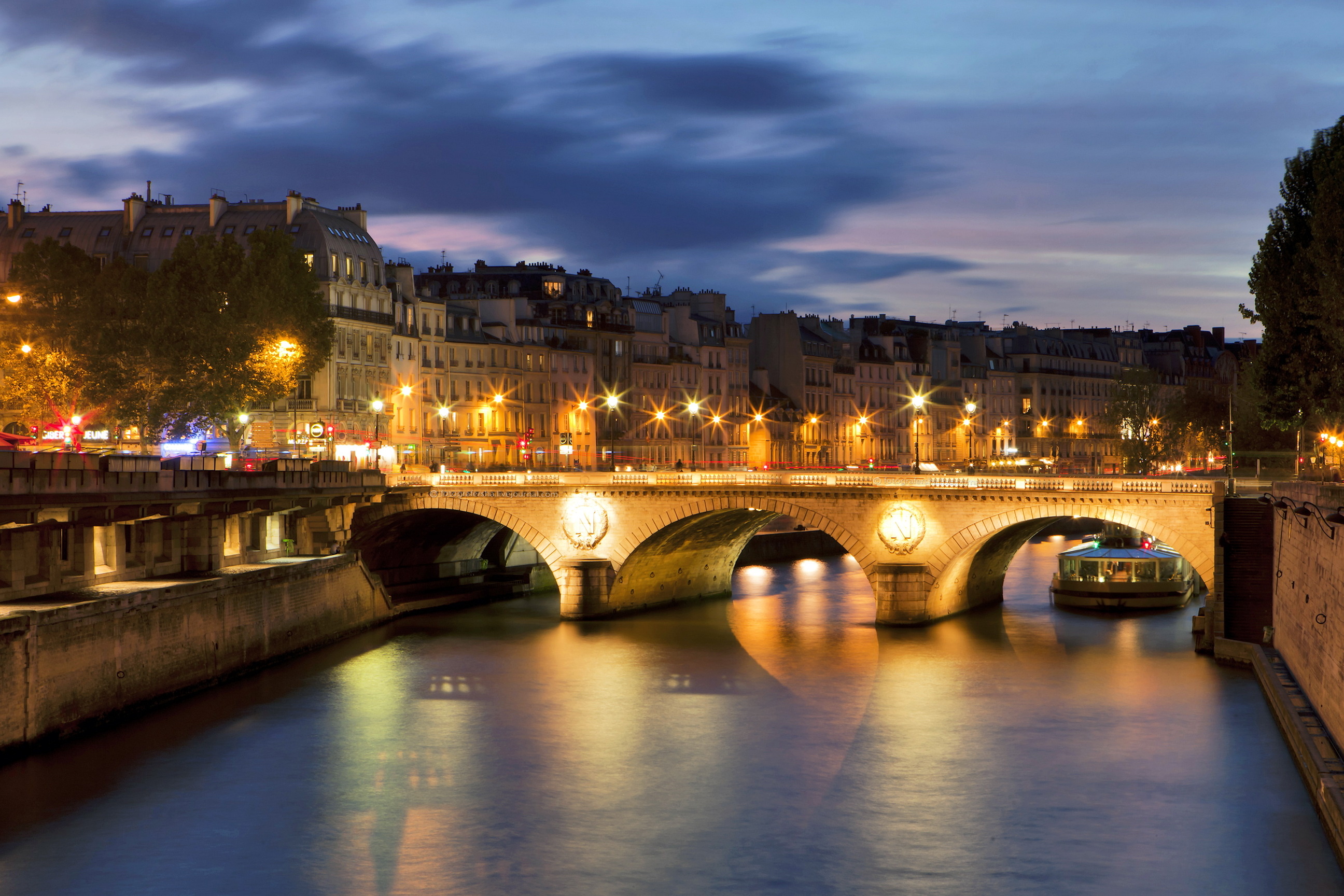 Laden Sie Pont Saint Michel HD-Desktop-Hintergründe herunter