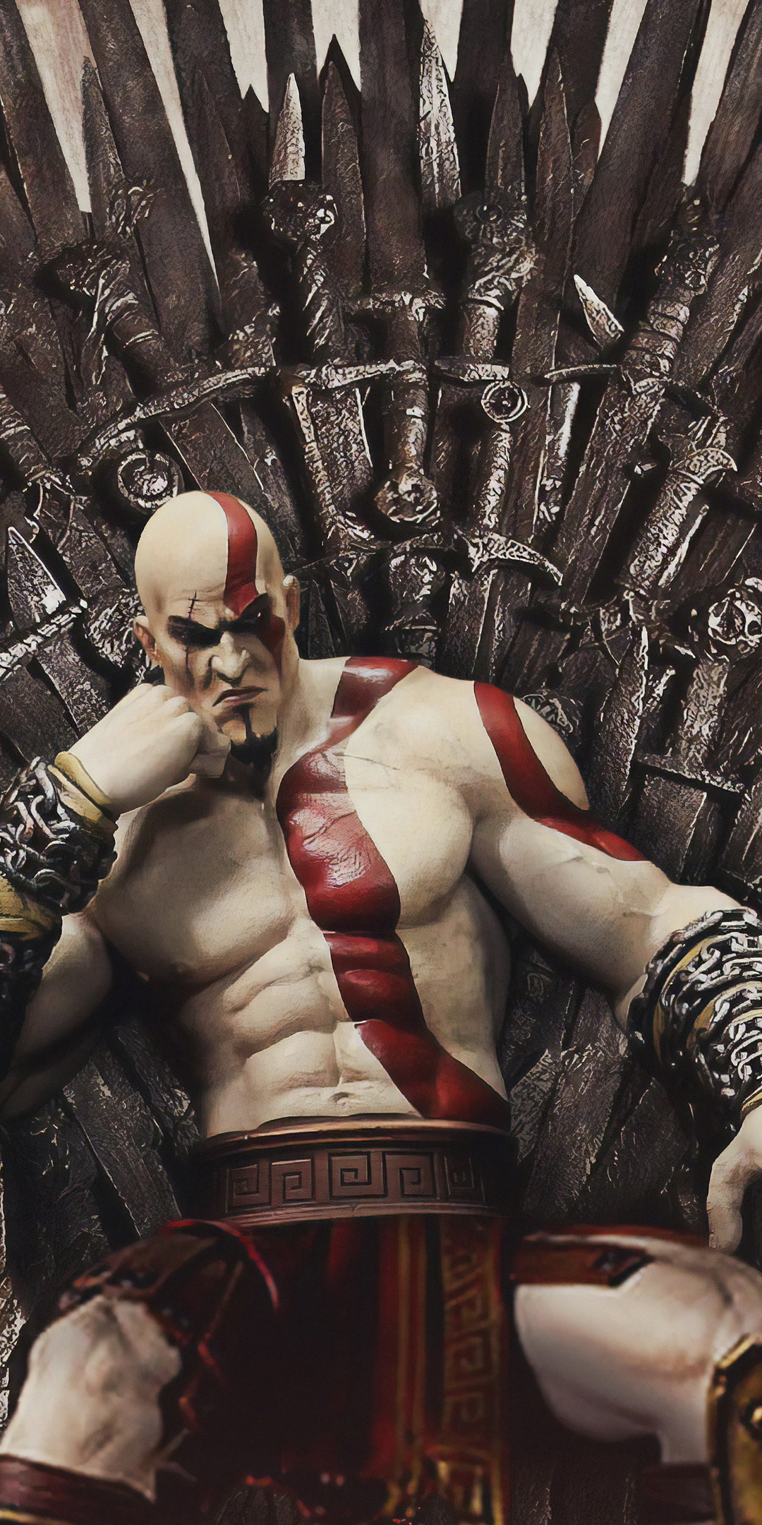 kratos (god of war), video game, god of war (2018), iron throne, god of war