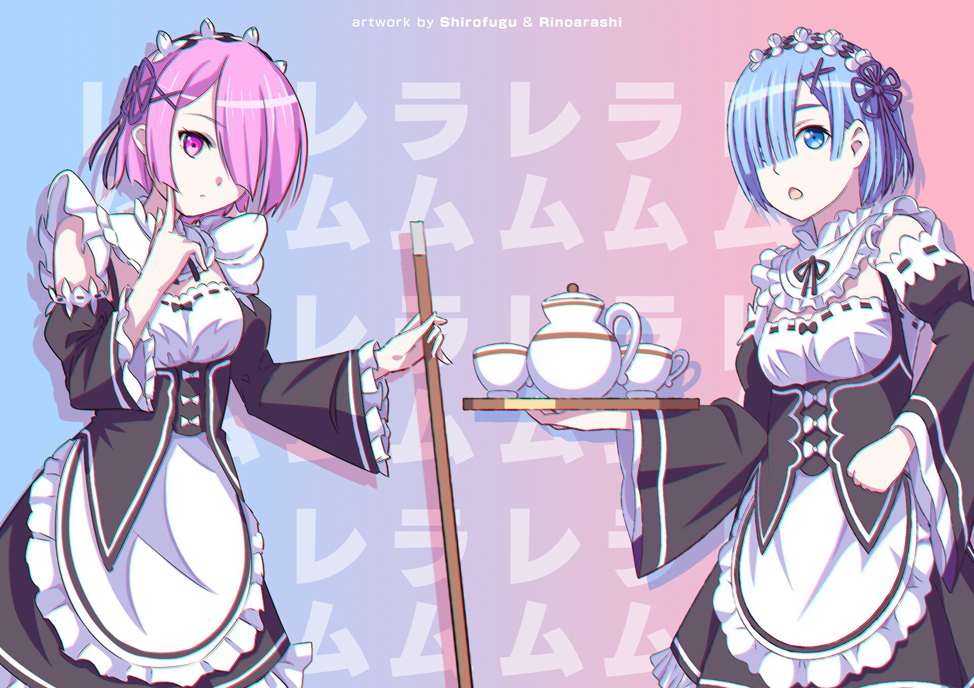 Скачать обои бесплатно Аниме, Re:zero Начало Жизни В Другом Мире, Рам (Re: Ноль), Рем (Re: Ноль) картинка на рабочий стол ПК