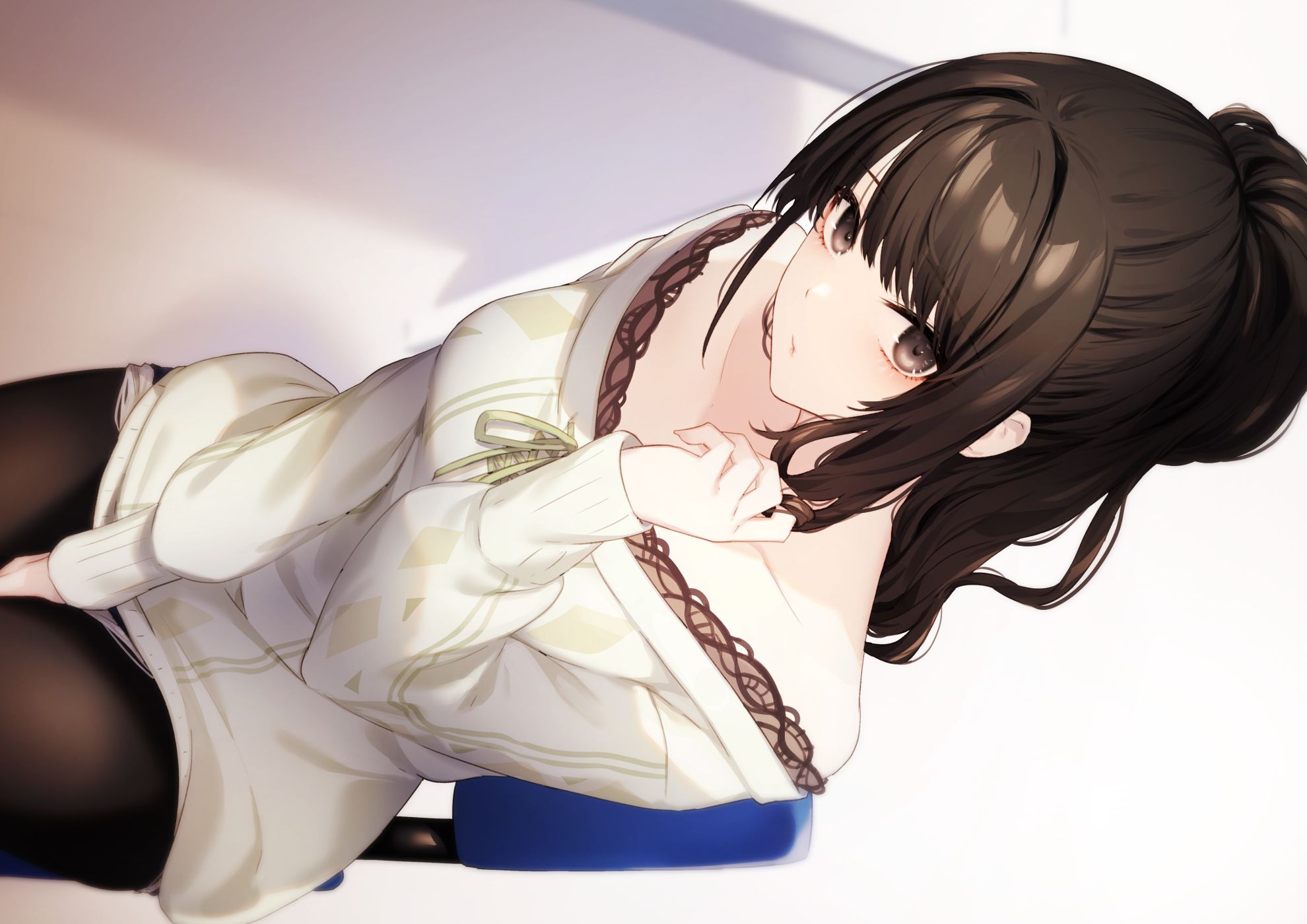 anime, the idolm@ster: shiny colors, brown eyes, brown hair, hiori kazano, the idolm@ster