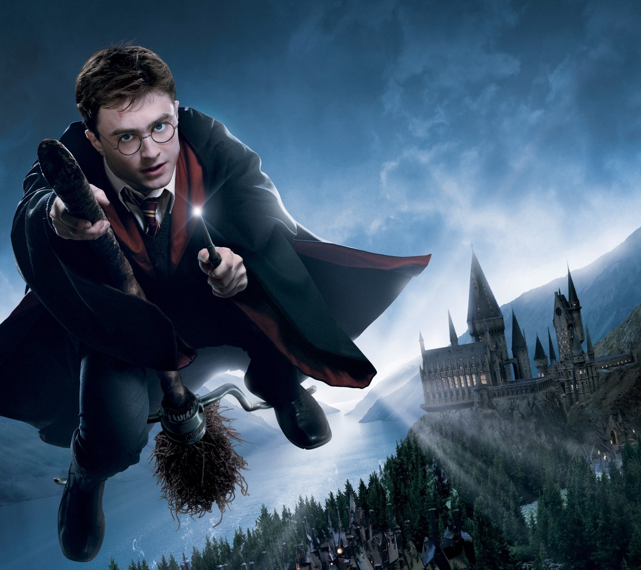 harry potter, hogwarts castle, movie, wand