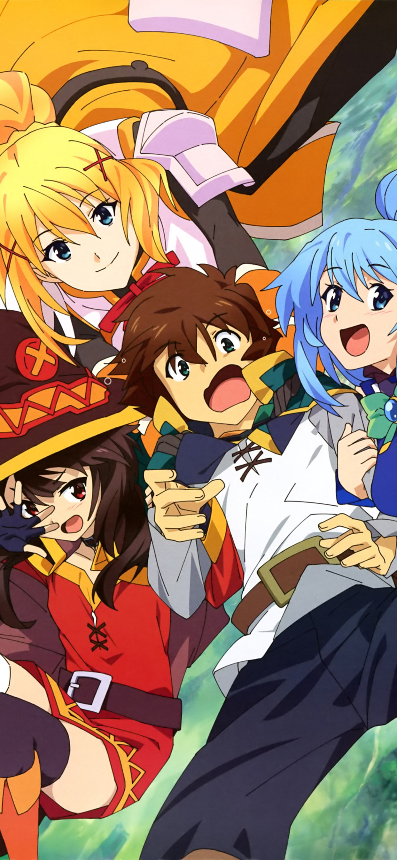 Download mobile wallpaper Anime, Darkness (Konosuba), Konosuba God’S Blessing On This Wonderful World!!, Aqua (Konosuba), Megumin (Konosuba), Kazuma Satou for free.