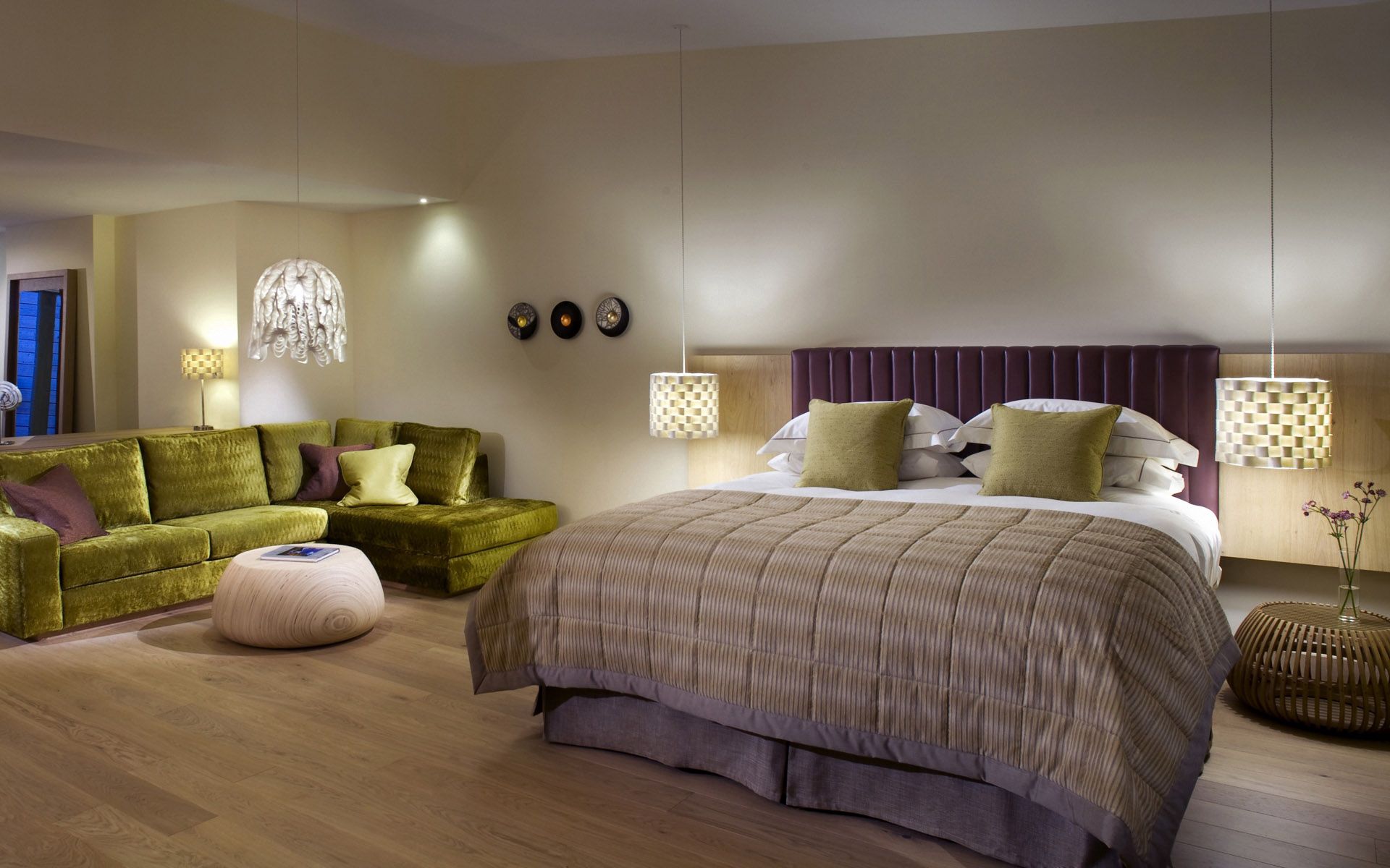 vertical wallpaper bed, interior, miscellanea, miscellaneous, design, style