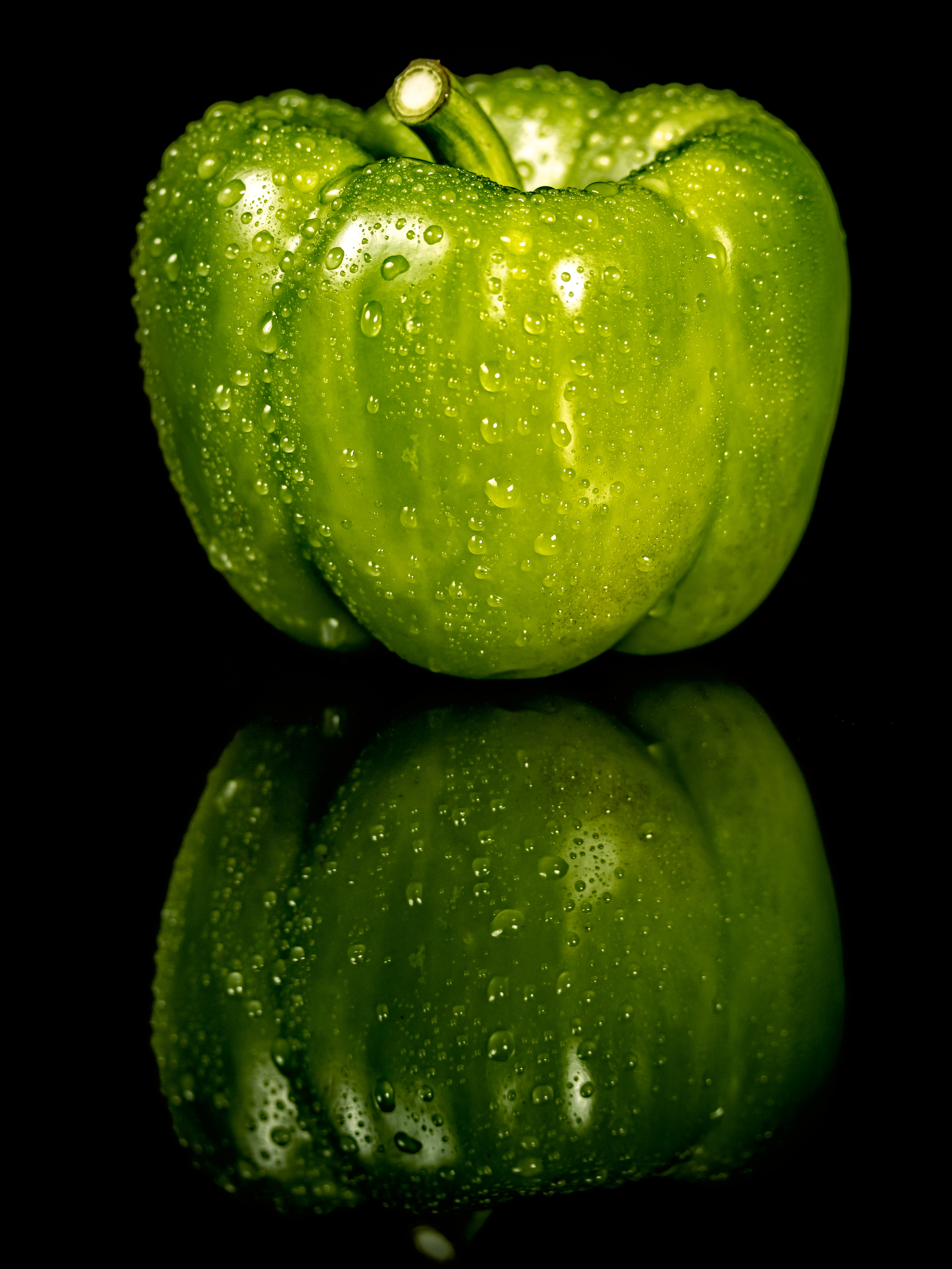 pepper, drops, green, macro