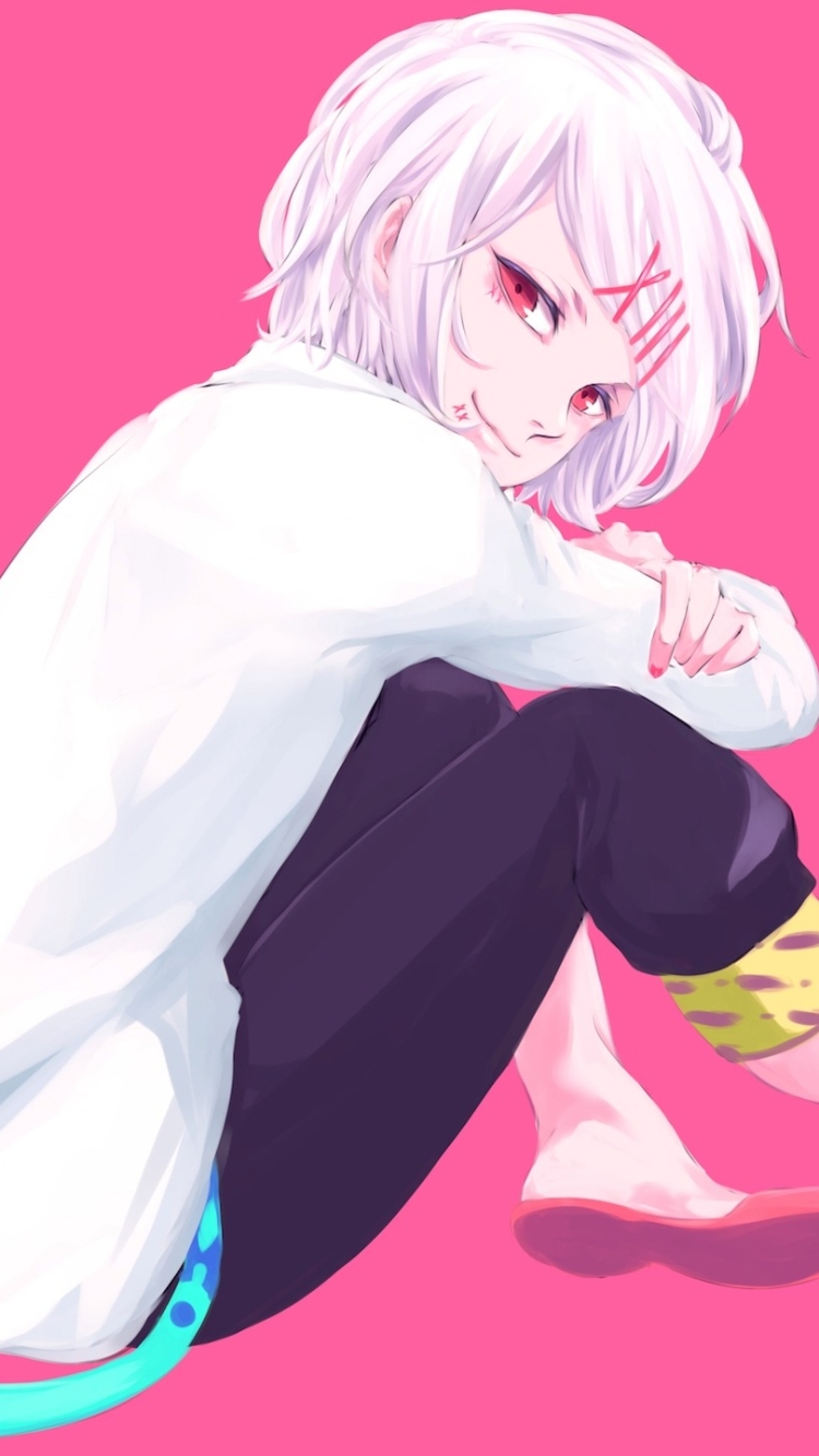 Download mobile wallpaper Anime, Short Hair, White Hair, Pink Eyes, Tokyo Ghoul, Juuzou Suzuya for free.