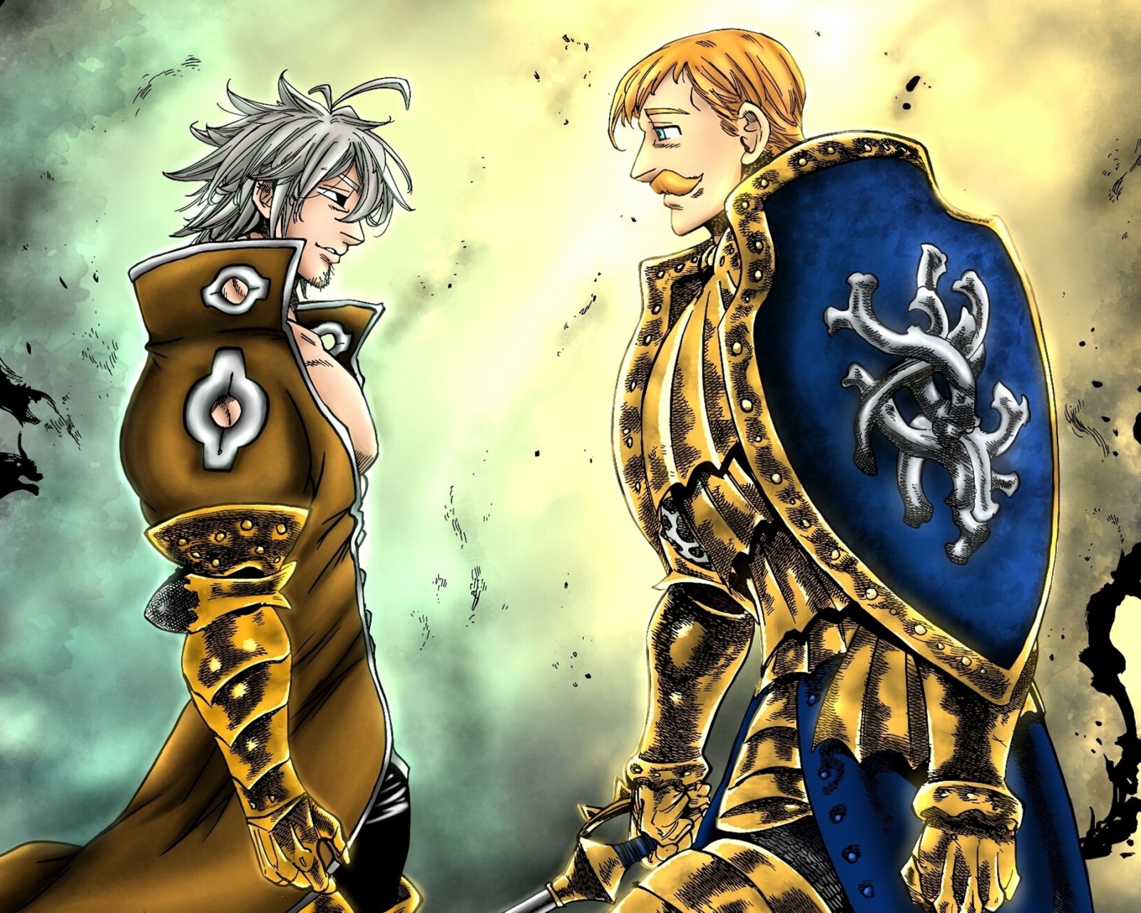 Download mobile wallpaper Anime, Shield, Blonde, Armor, Blue Eyes, White Hair, The Seven Deadly Sins, Escanor (The Seven Deadly Sins), Estarossa (The Seven Deadly Sins) for free.