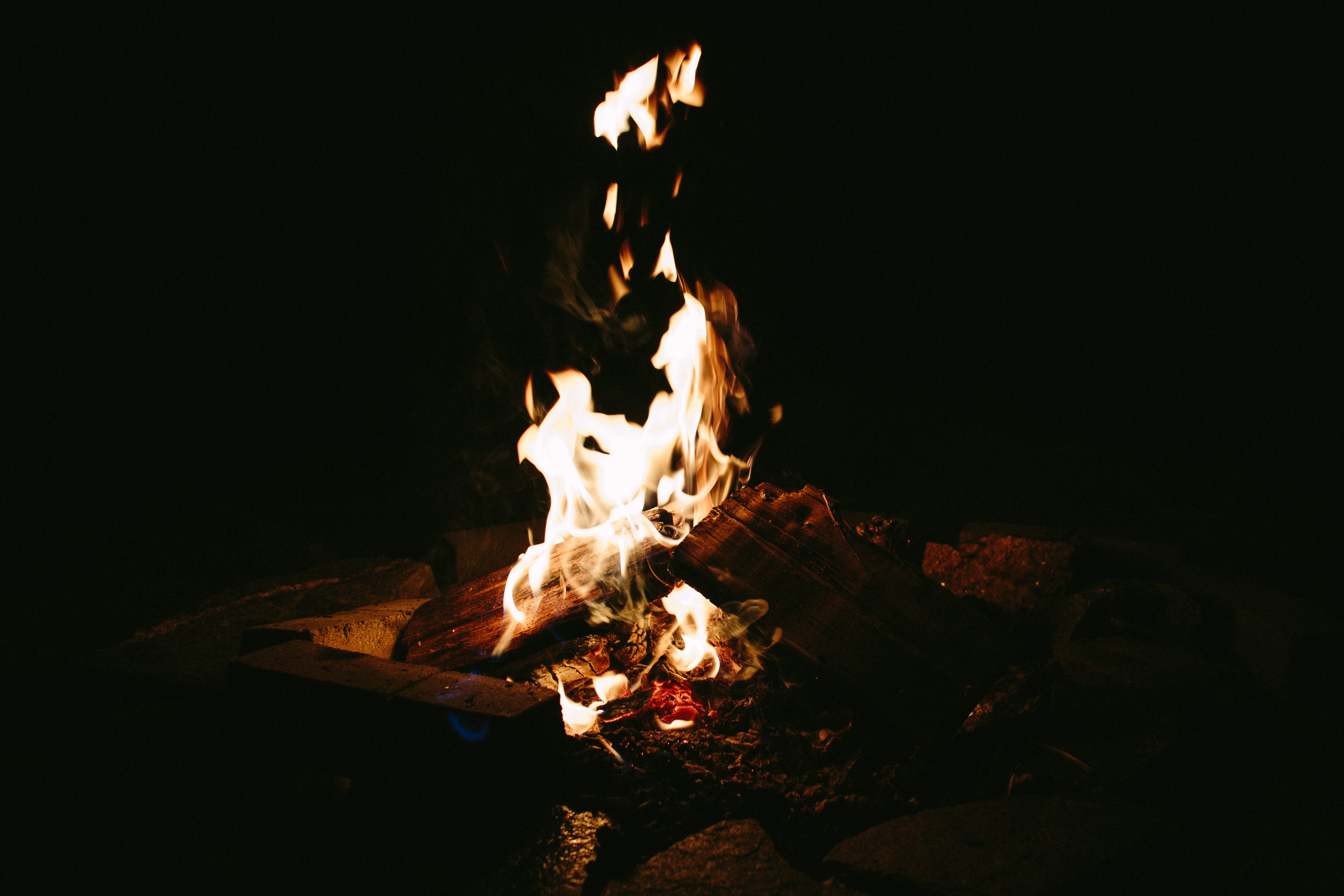 bonfire, fire, night, dark, to burn, burn