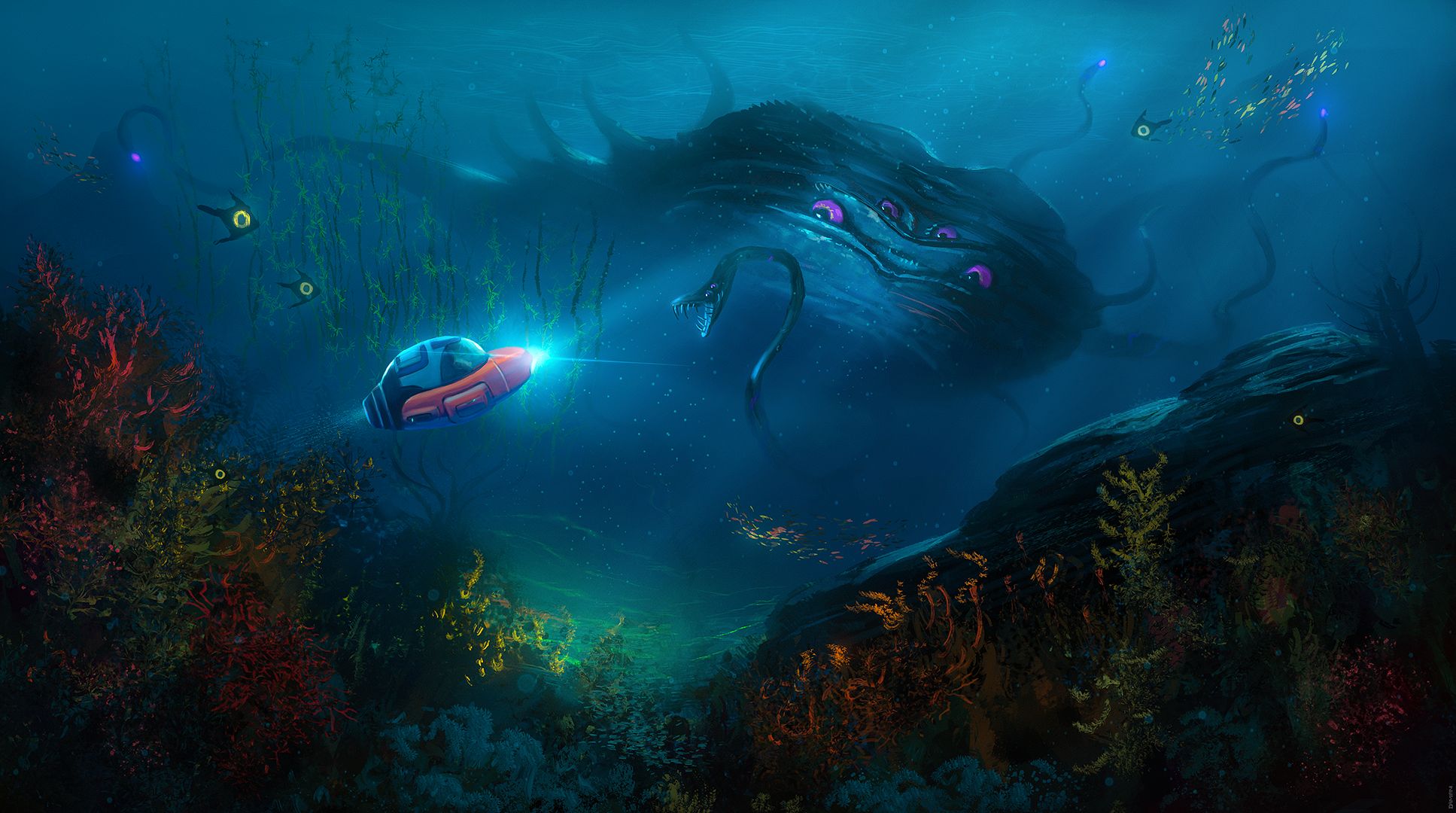 Laden Sie das Computerspiele, Subnautica-Bild kostenlos auf Ihren PC-Desktop herunter