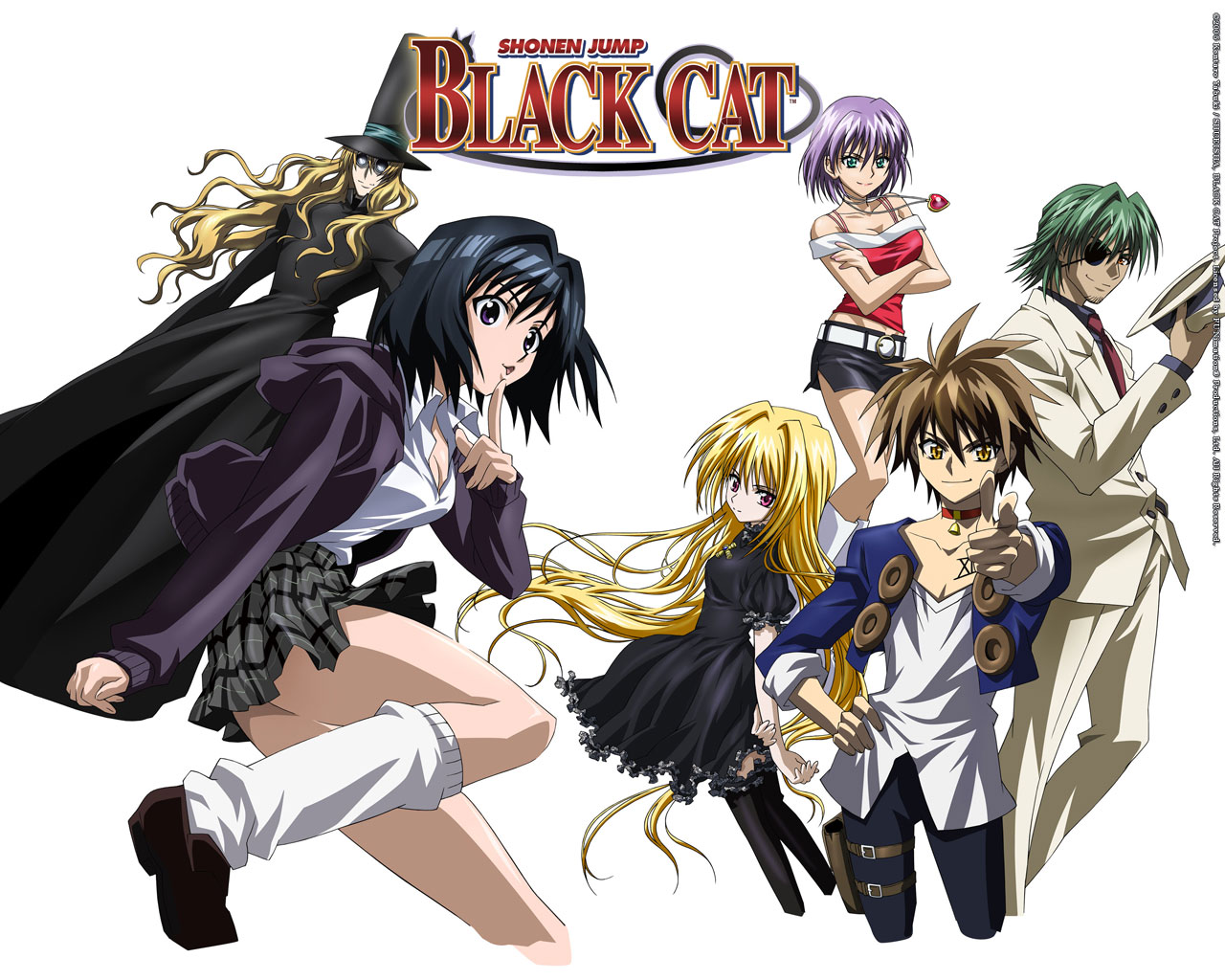 anime, black cat, black cat (anime), black cat (marvel comics)