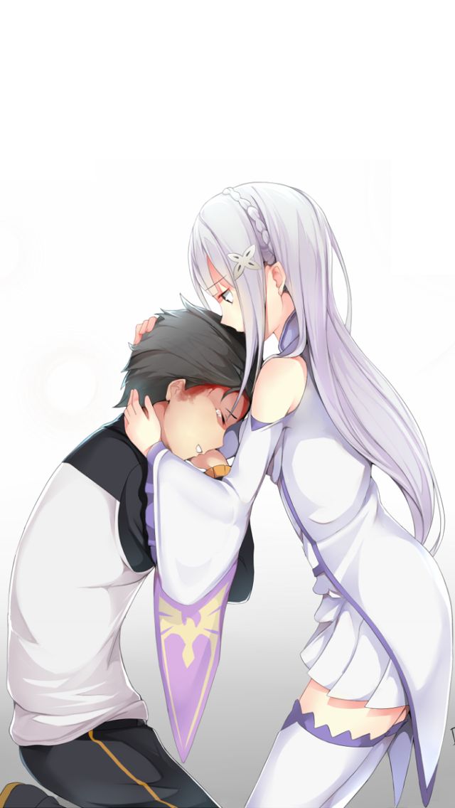 Descarga gratuita de fondo de pantalla para móvil de Animado, Emilia (Re:zero), Re:zero Comenzando La Vida En Otro Mundo, Subaru Natsuki.