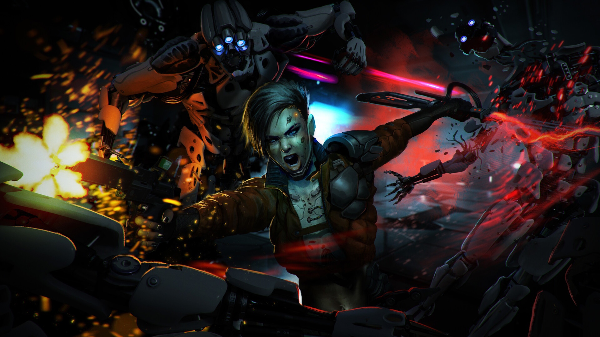 Free download wallpaper Cyberpunk, Sci Fi on your PC desktop