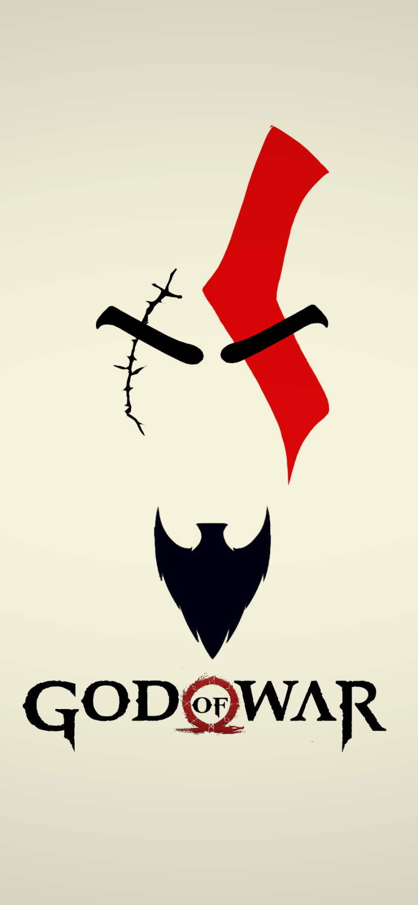 Handy-Wallpaper God Of War, Minimalistisch, Computerspiele kostenlos herunterladen.