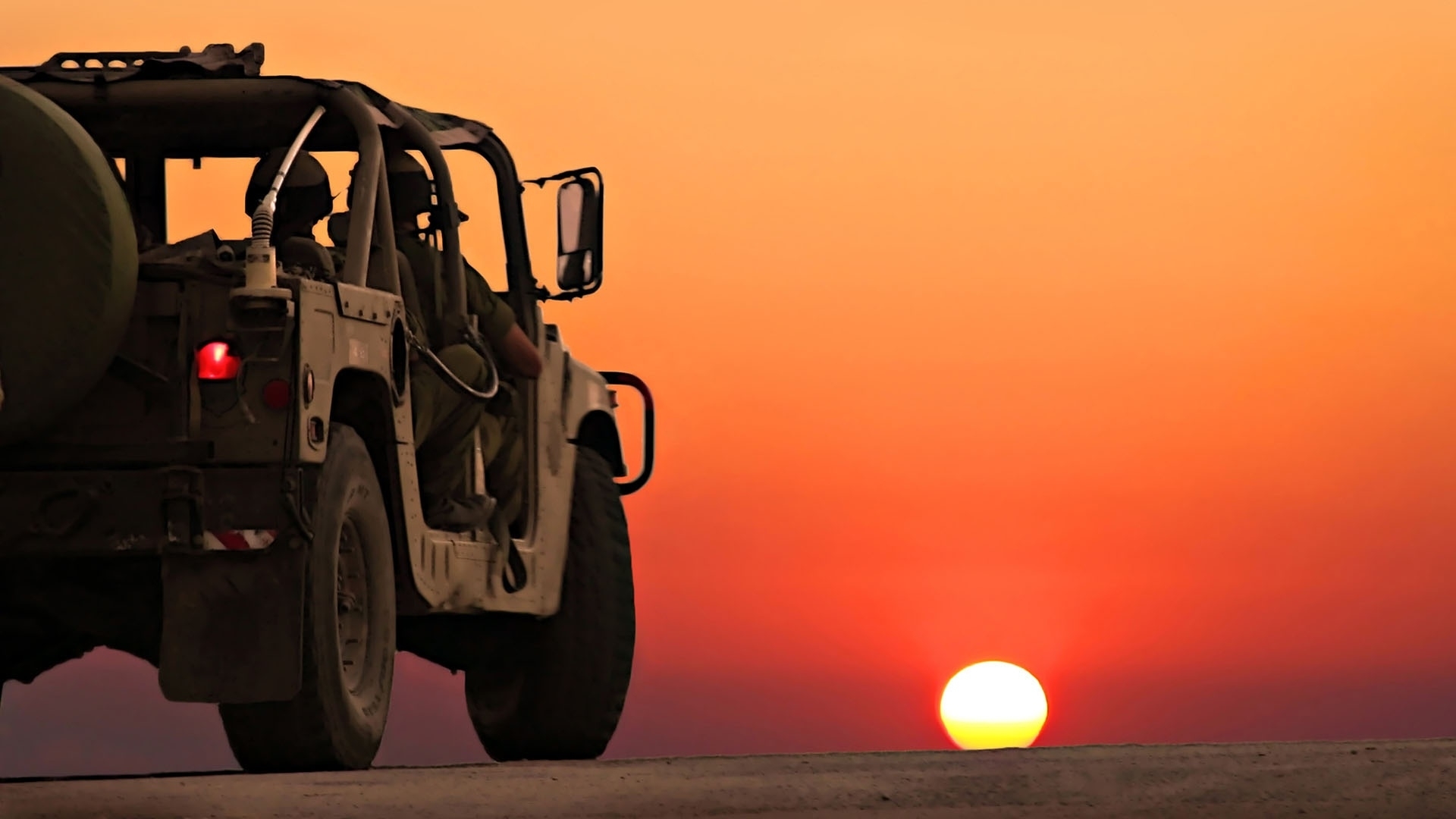 Laden Sie das Auto, Sunset, Landschaft-Bild kostenlos auf Ihren PC-Desktop herunter