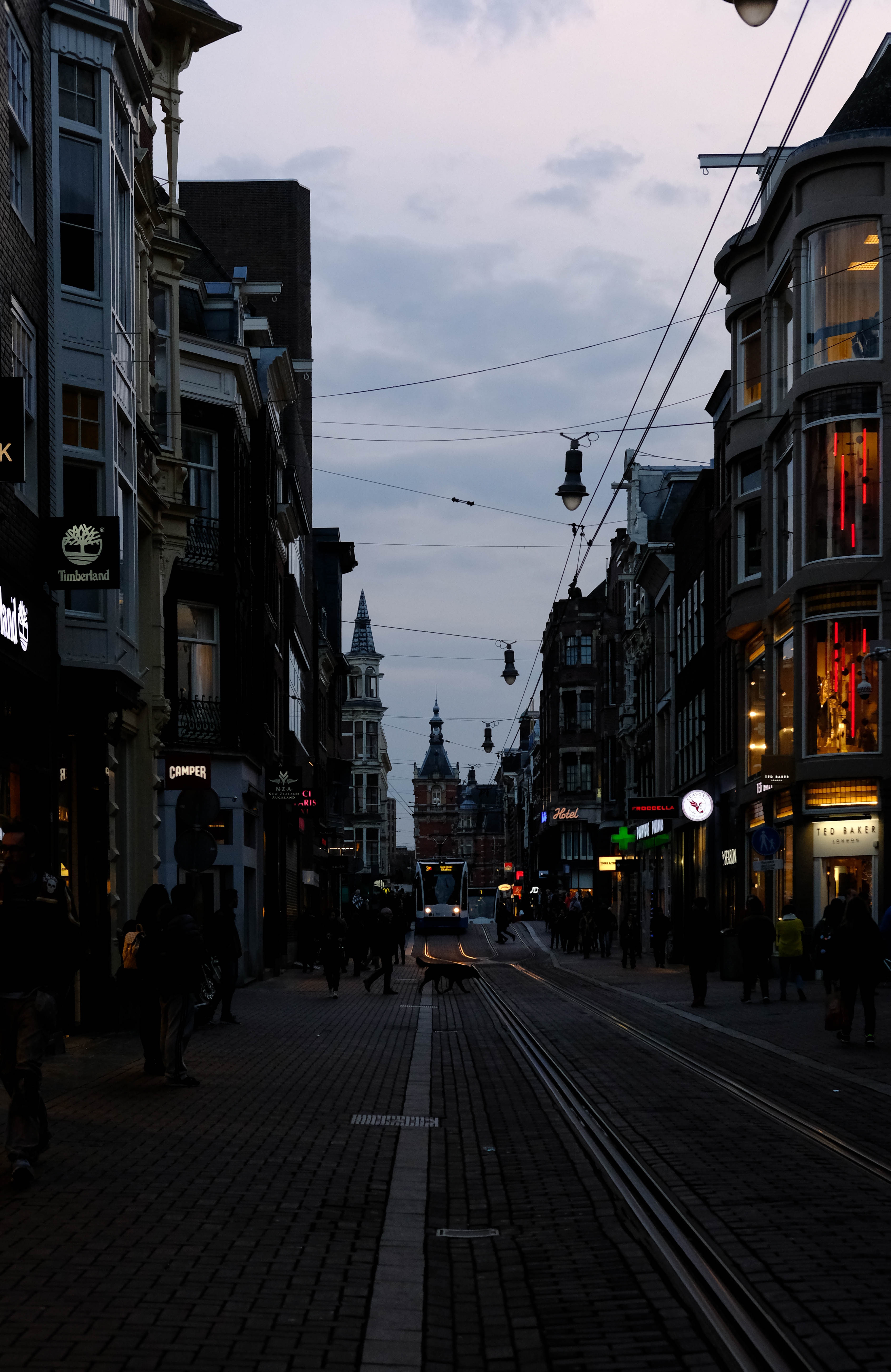 traffic, netherlands, cities, twilight, city, movement, dusk, evening, street, amsterdam