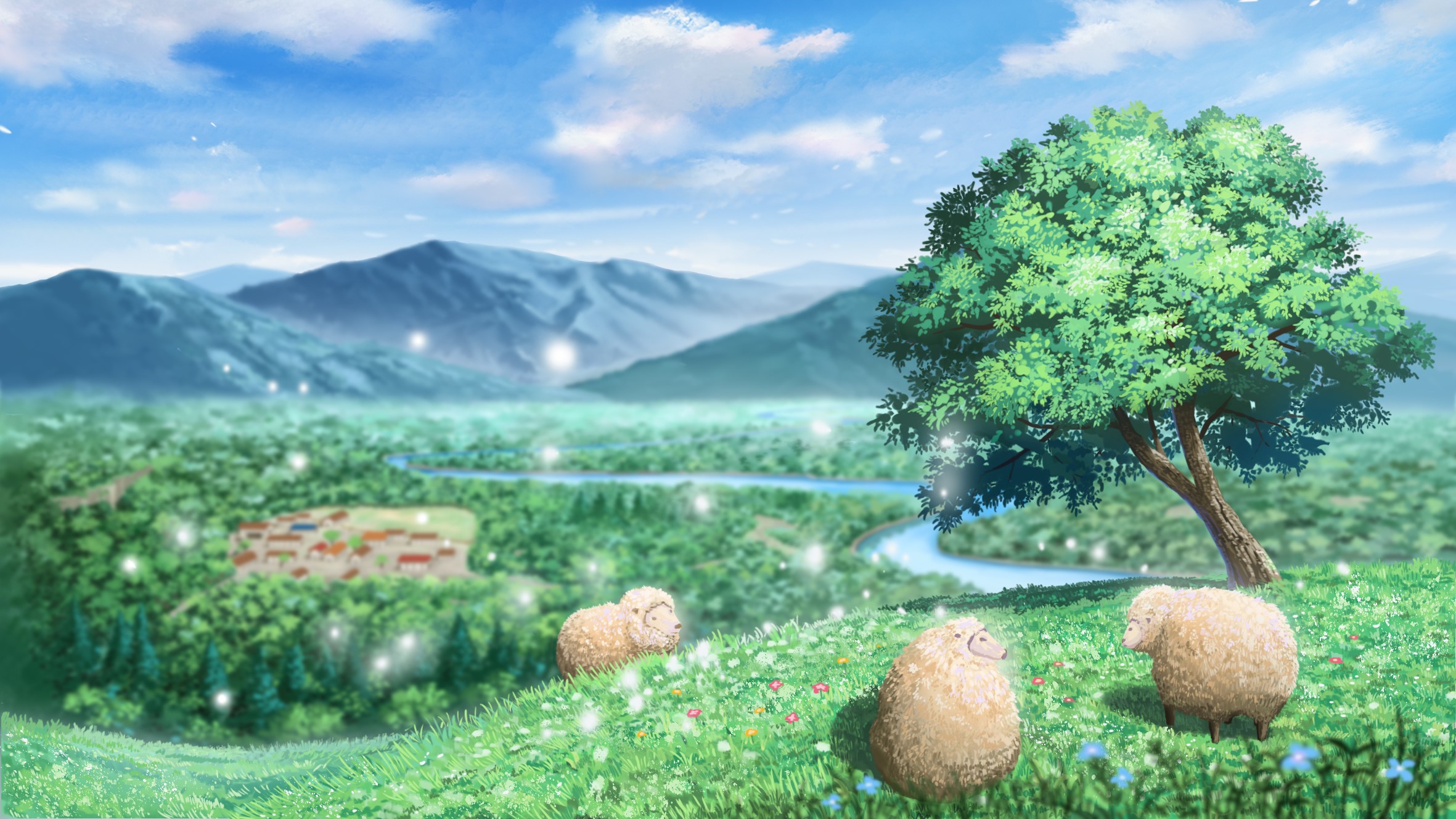 Laden Sie das Tiere, Schaf, Animes-Bild kostenlos auf Ihren PC-Desktop herunter