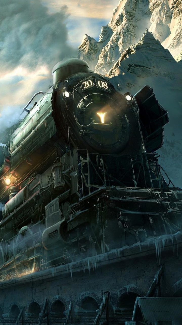 Download mobile wallpaper Artistic, Train, Locomotive, Vehicle for free.