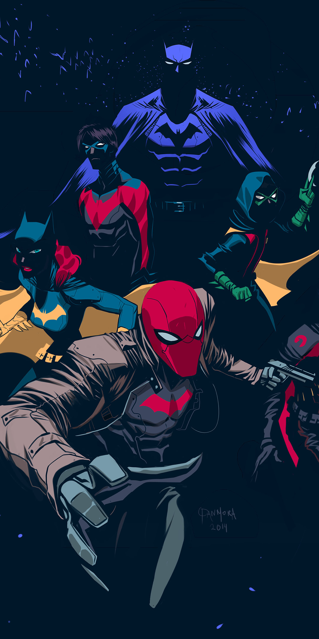 Скачати мобільні шпалери Бетмен, Комікси, Nightwing, Робін (Dc Comics), Batgirl безкоштовно.