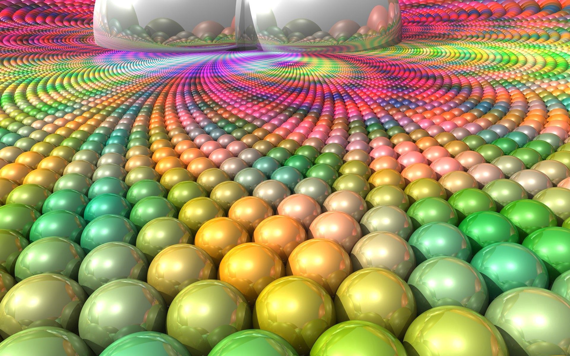 63817 скачать обои шары, яркий, 3d, множество, поверхность, разноцветный - заставки и картинки бесплатно