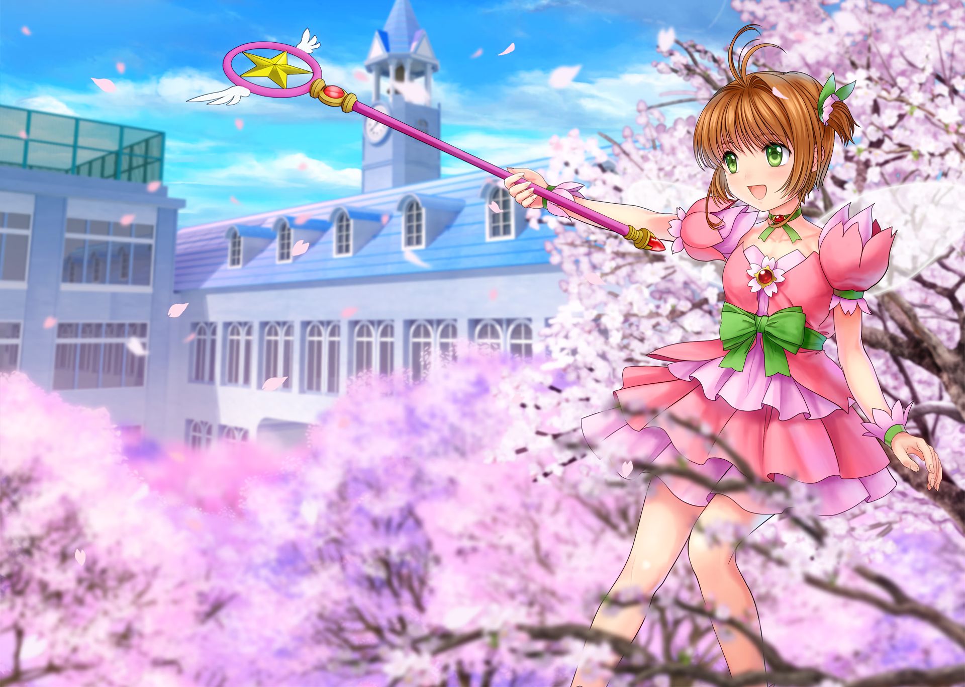 Laden Sie das Animes, Kadokyaputa Sakura, Sakura Kinomoto-Bild kostenlos auf Ihren PC-Desktop herunter