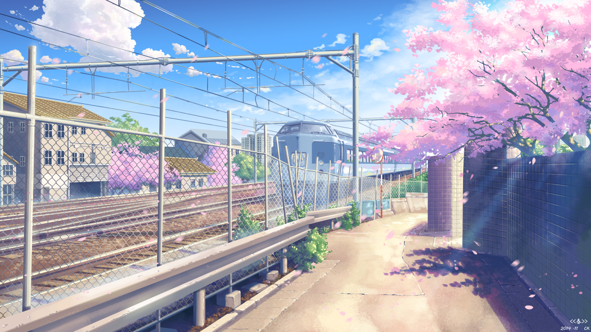 Download mobile wallpaper Anime, Train for free.