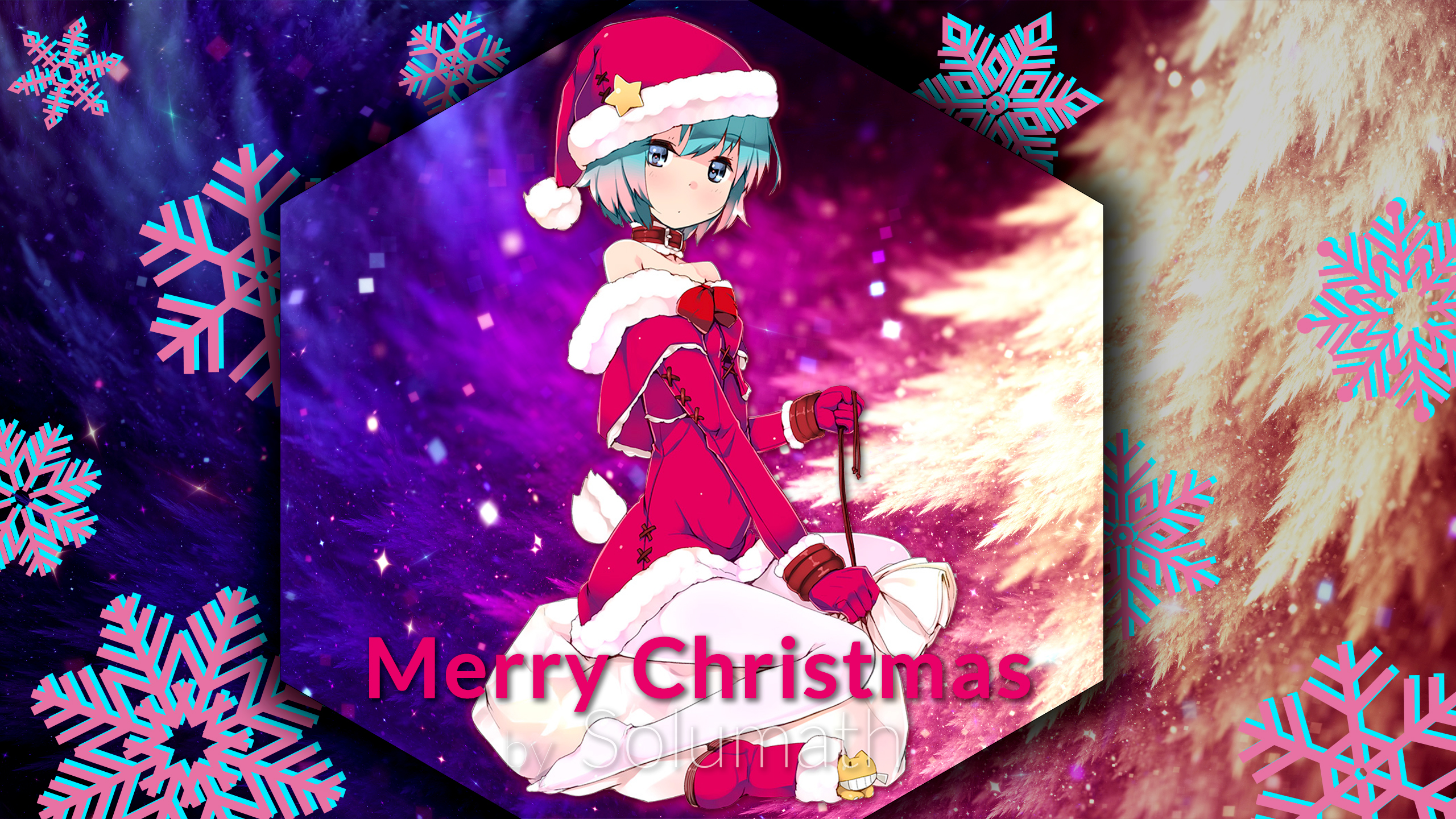 Laden Sie das Schnee, Weihnachten, Animes-Bild kostenlos auf Ihren PC-Desktop herunter
