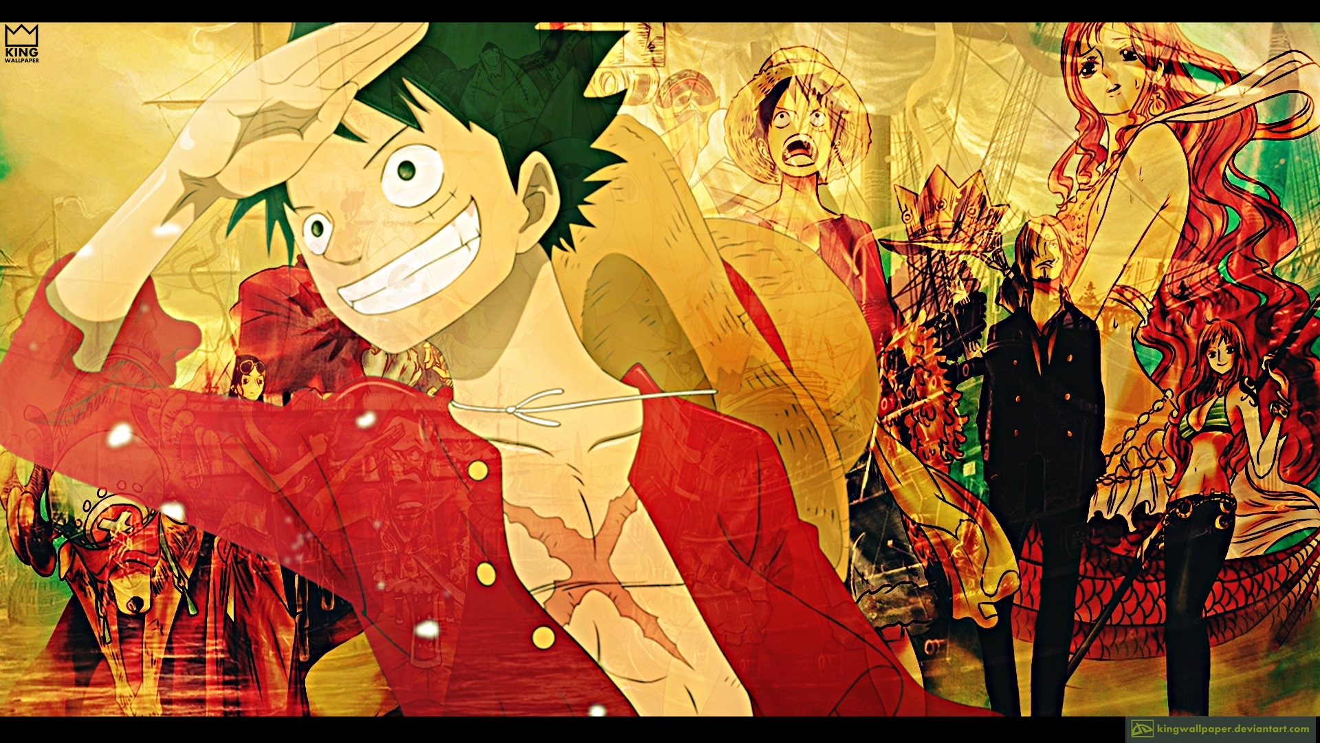 Free download wallpaper Anime, One Piece, Monkey D Luffy, Nami (One Piece), Sanji (One Piece), Nico Robin on your PC desktop