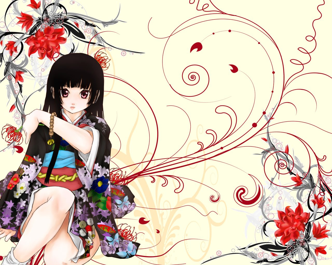 Handy-Wallpaper Animes, Jigoku Shōjo kostenlos herunterladen.