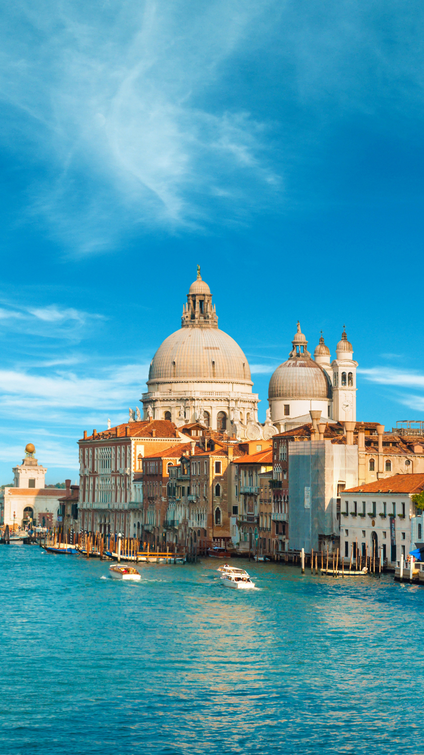 Download mobile wallpaper Cities, Architecture, Italy, Venice, City, Building, Dome, Grand Canal, Man Made for free.